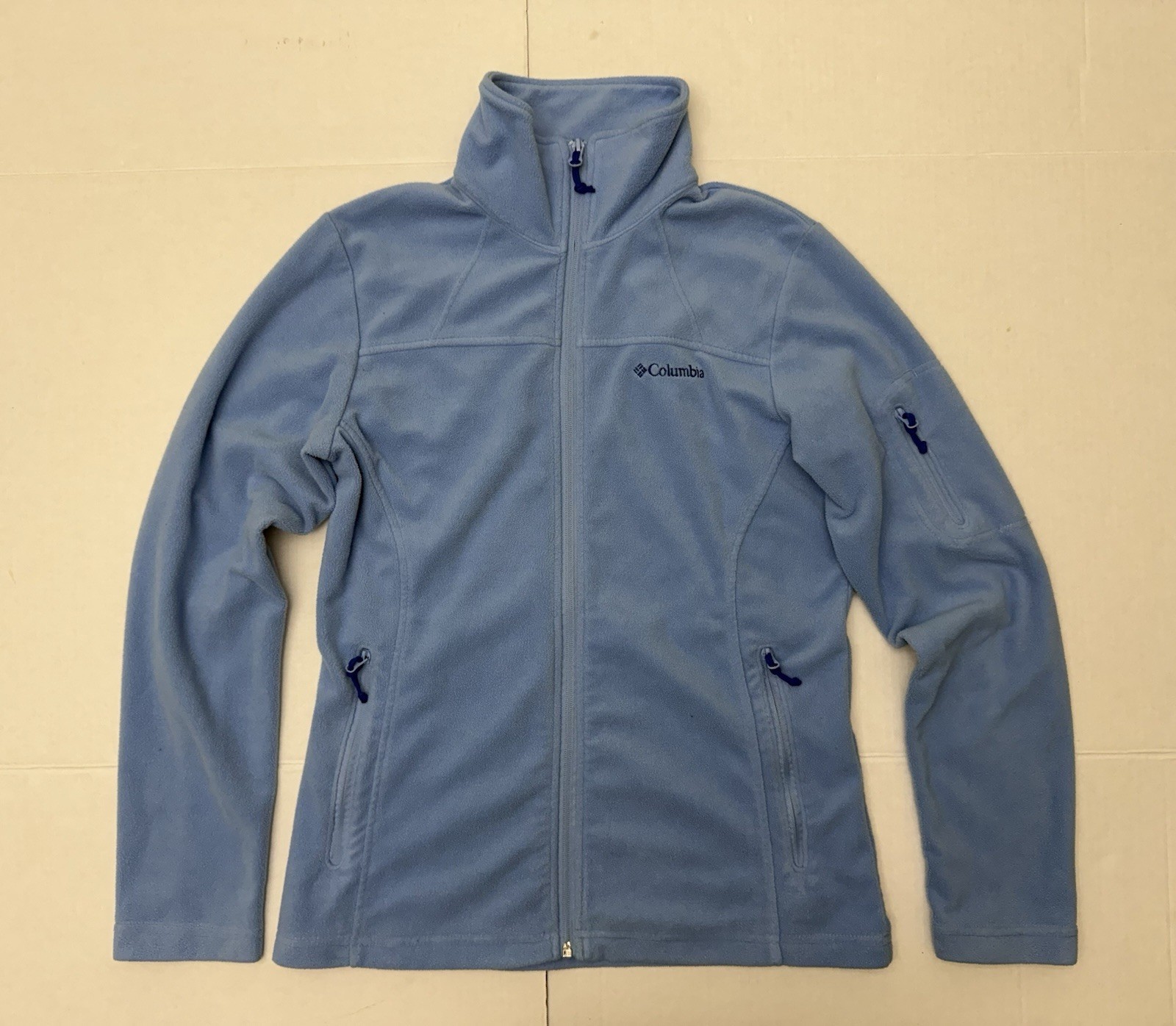 Columbia Women’s Fast Trek II Full Zip Fleece Jacket Light Blue Size Small S