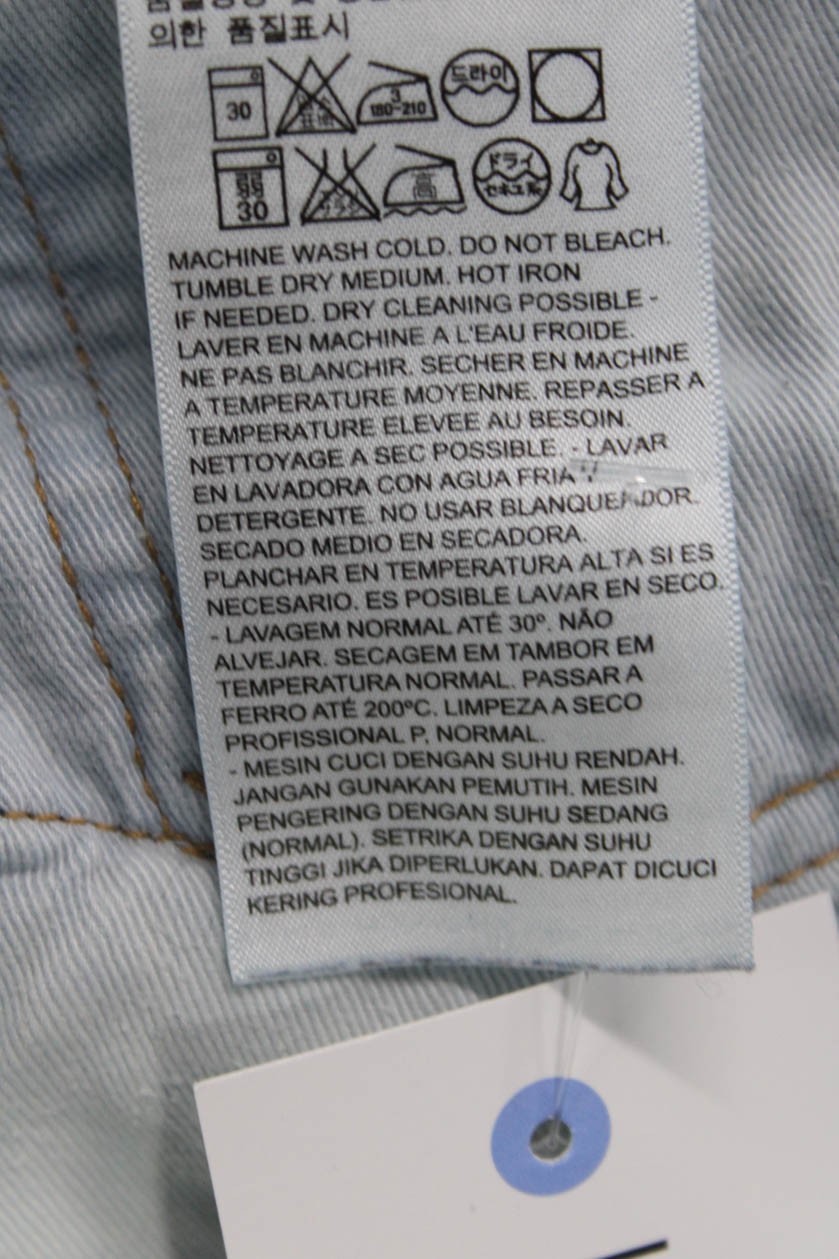 Levis Womens Cotton Zip Button Lined Straight Leg Denim Jeans Blue Size EUR 34