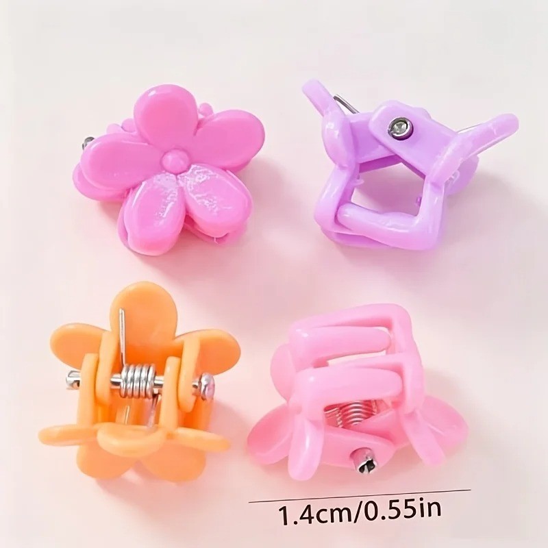 100Pc Mini Flower Hair Clip Flower Clips,Colorful Mini Hair Claw,for Women, Girl