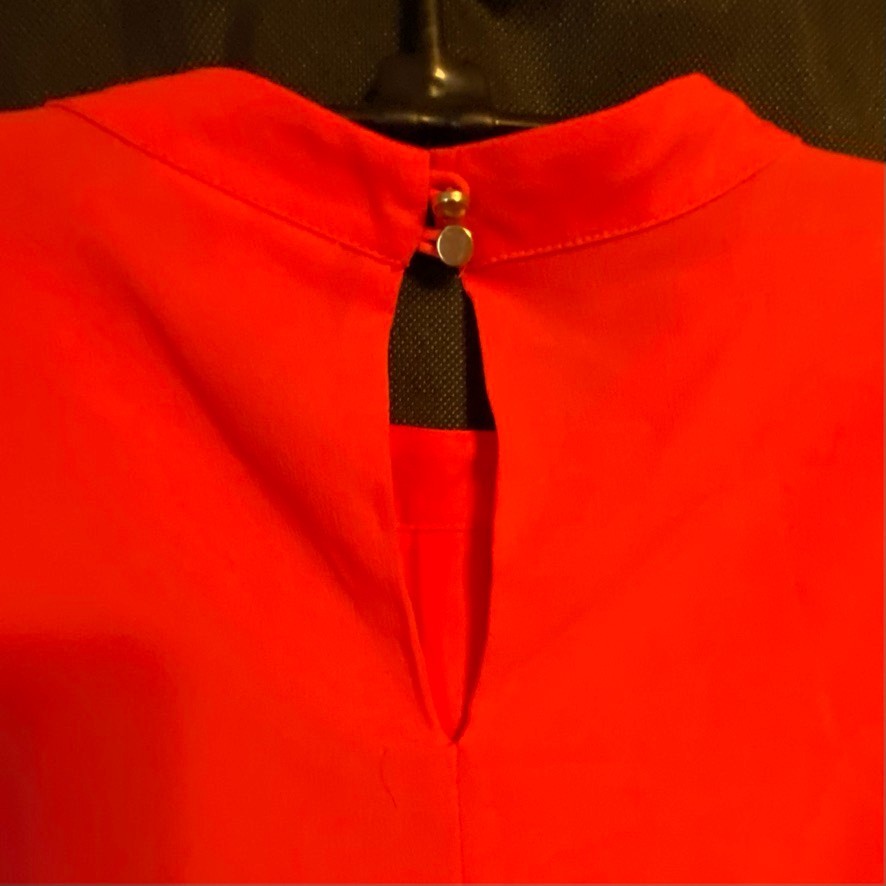 Liz Claiborne Coral-Colored Pleated Sleeveless Blouse Inner Lining Size L