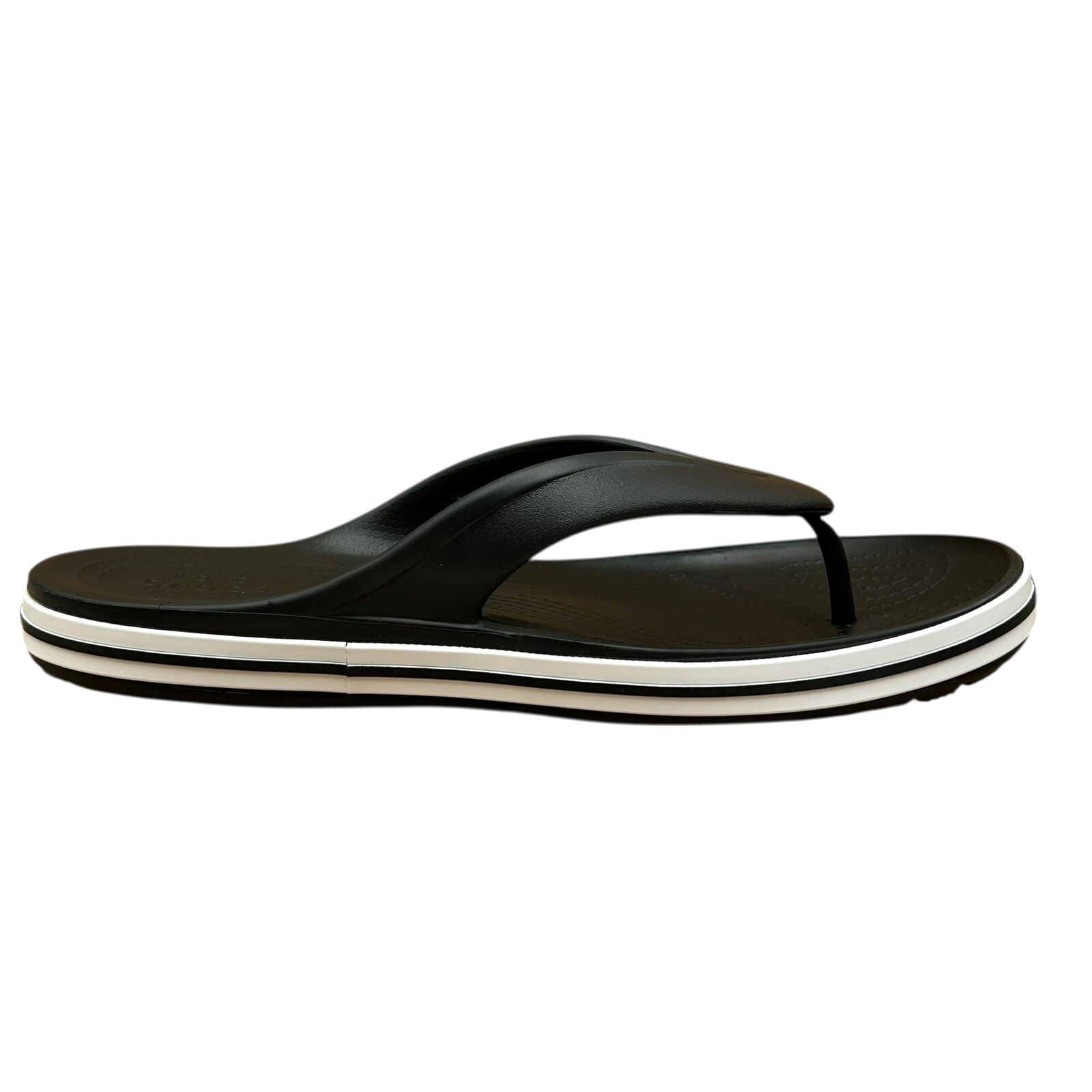 Crocs Mens Bayaband Flip Flop Sandal Size 10-11 Black Water Friendly Lightweight