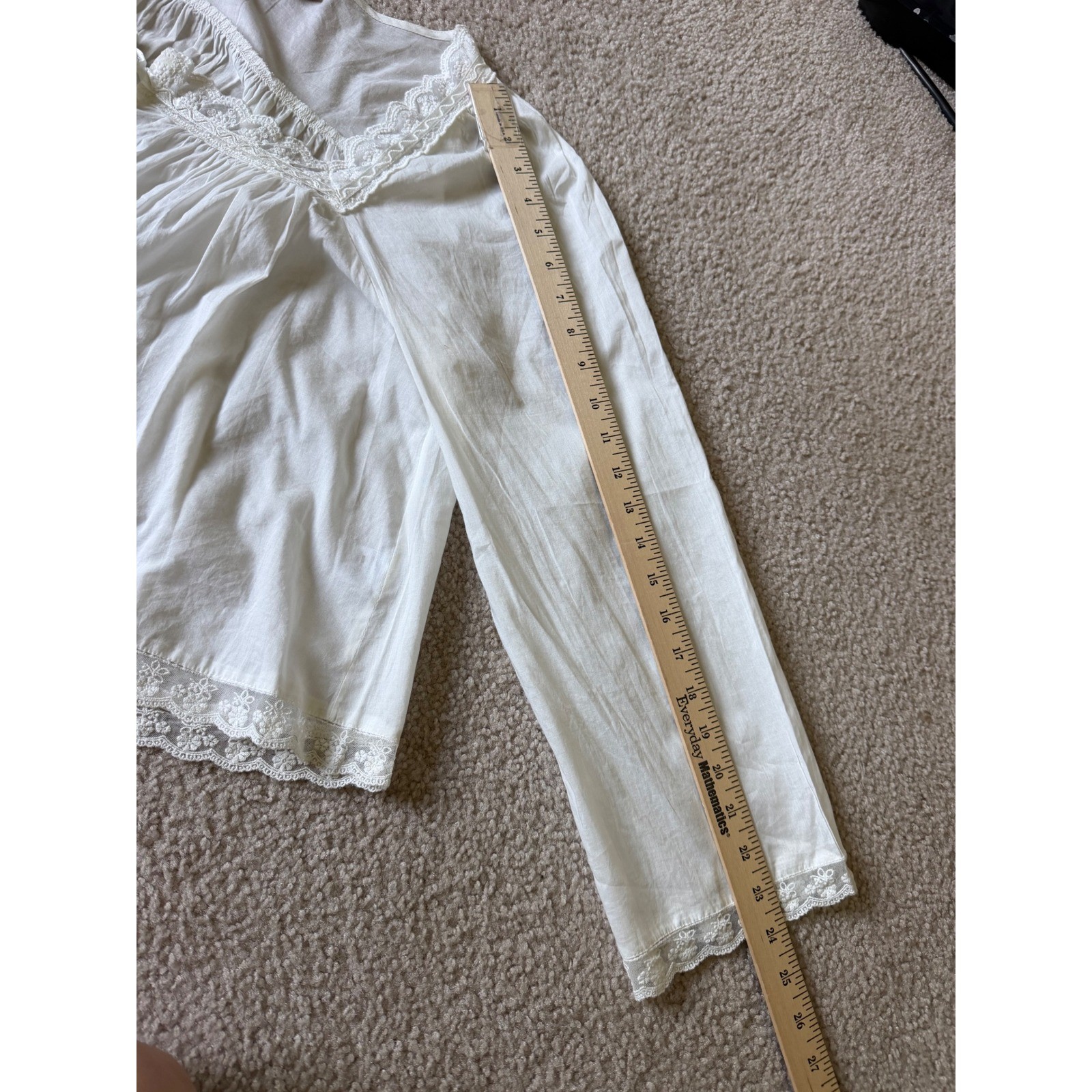Natural Life Blouse NEW Lace Trim Cottagecore Boho Button Front White Large