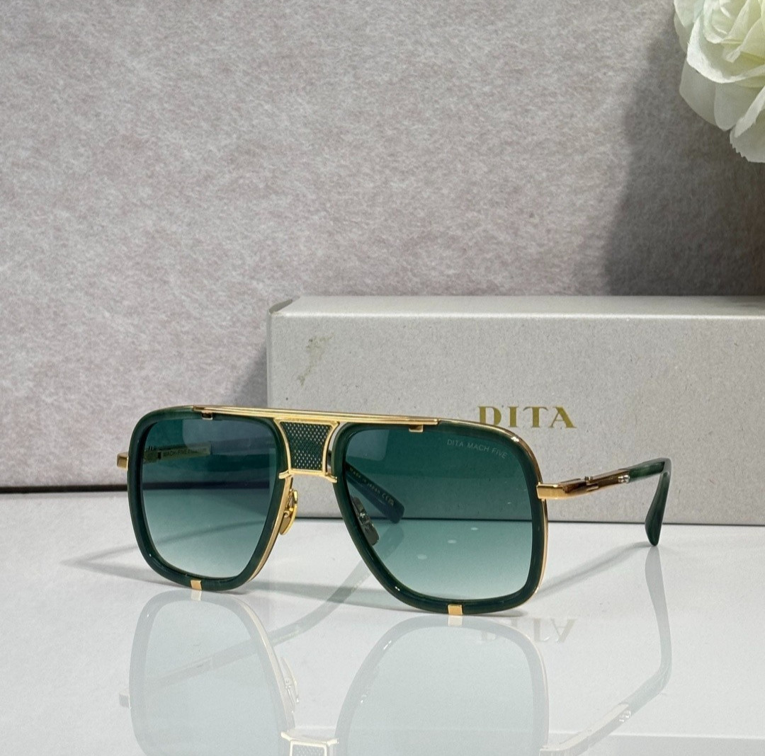 DITA DRX-2087-H-BLK-BLK-64 Sunglasses Unisex Size 64口14-127 New Luxury