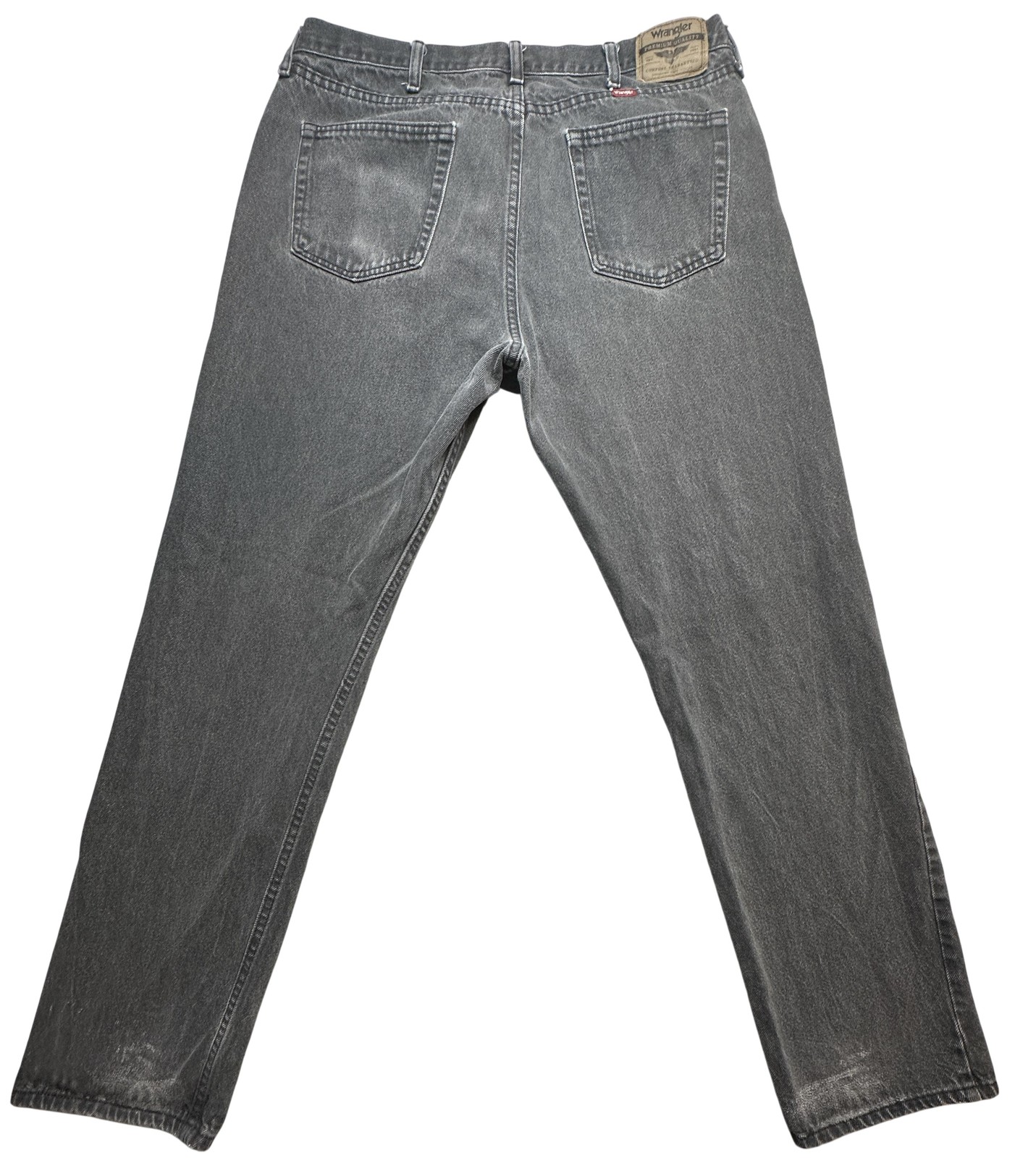 Wrangler Jeans Mens 38×34 (36×32) Gray Relaxed Fit Straight Leg Denim Workwear
