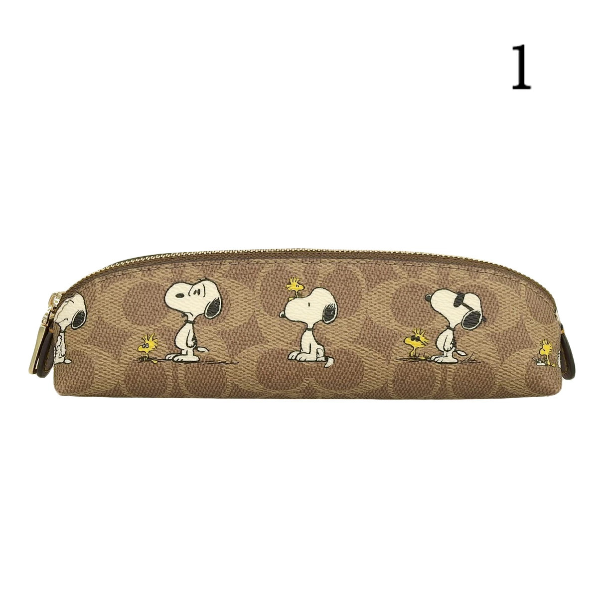 COACH Coach x Peanuts Collaboration Snoopy Woodstock Pencil Case Outlet cbt17
