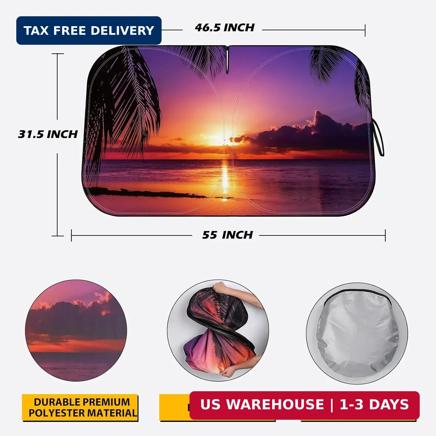 Car Windshield Sun Shade – Reflector Sunshade Offers Ultimate Protection for Car