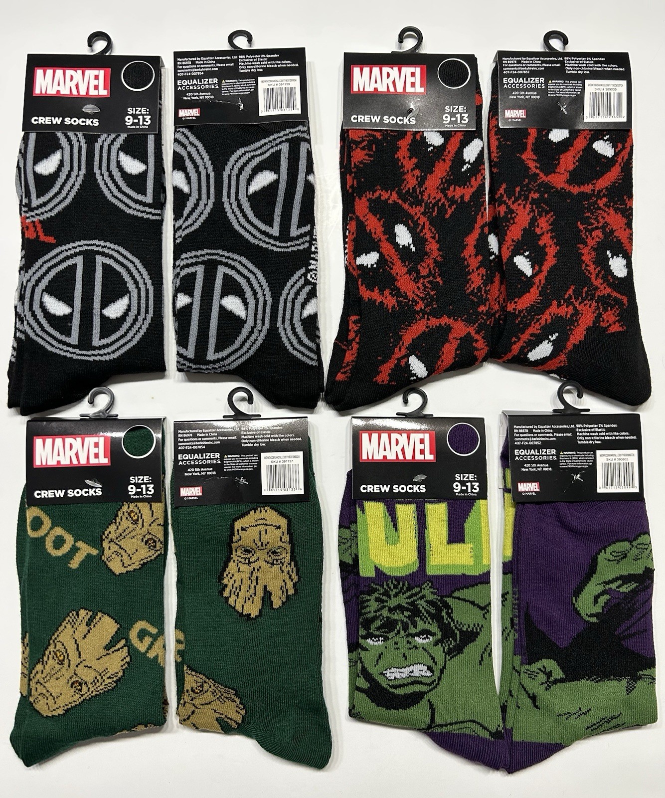 Marvel Odd Sox Crazy Funny Novelty Crew Socks Adult Men’s Women’s Size 6-12