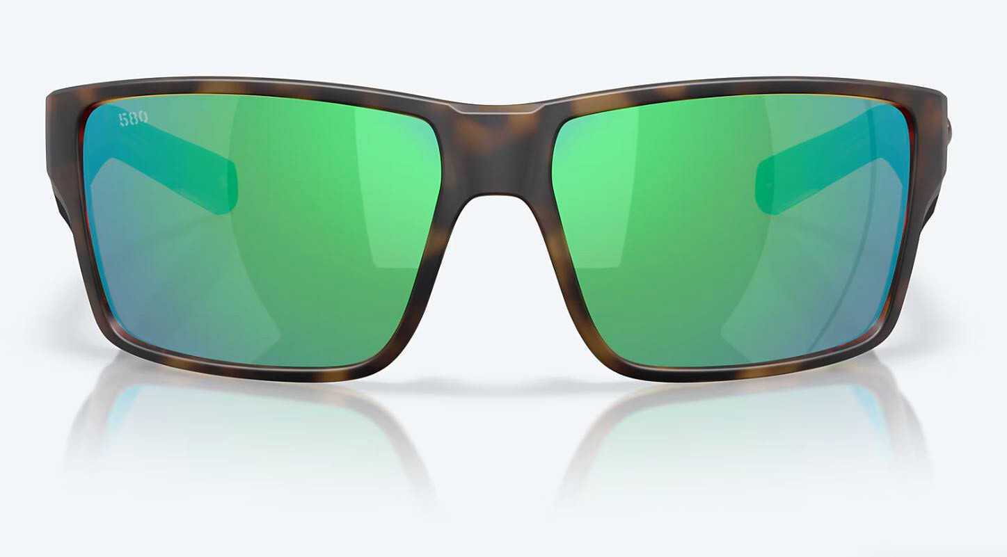 Costa Del Mar Reefton Pro Matte Tortoise Green Mirror Polarized Glass 580G – NEW