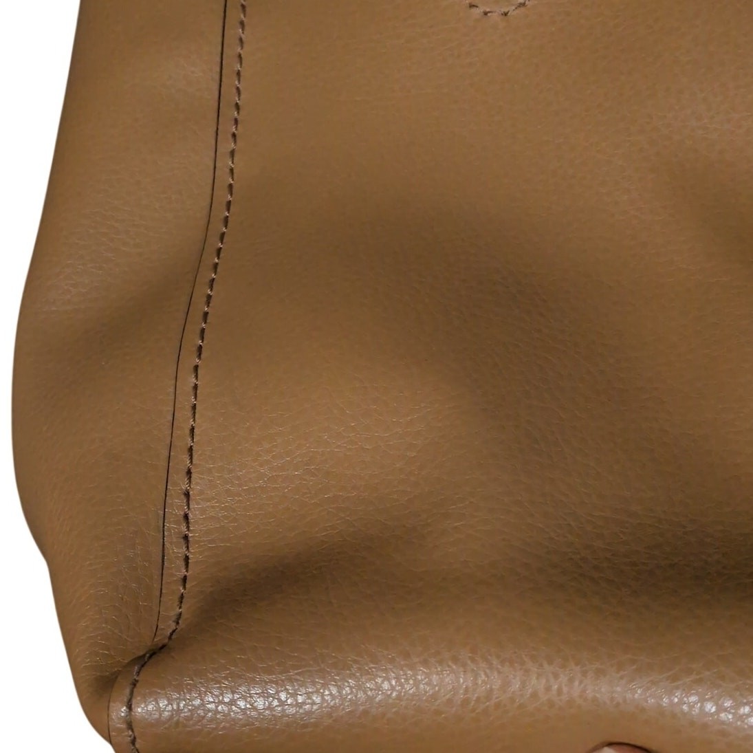 COACH Pebbled Leather Derby Tote Bag Dual Handle Large Tan Brown Handbag F58660