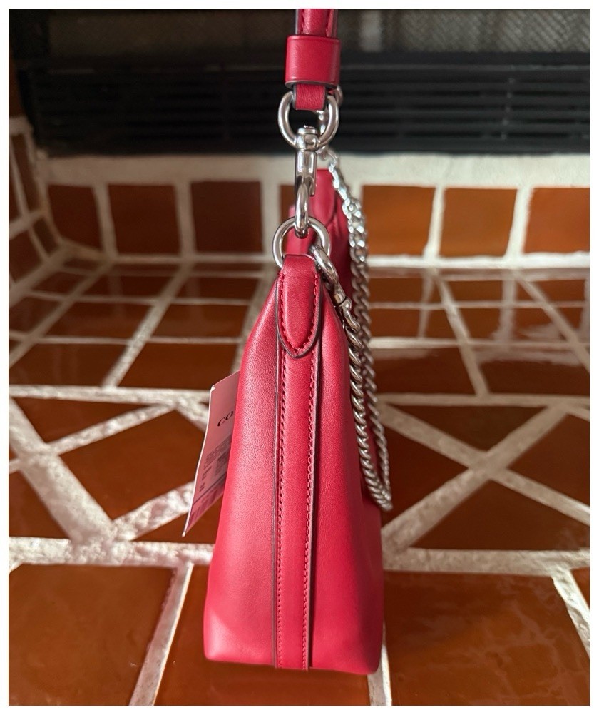 COACH Juliet 25 Bag – Red/Silver – NWT