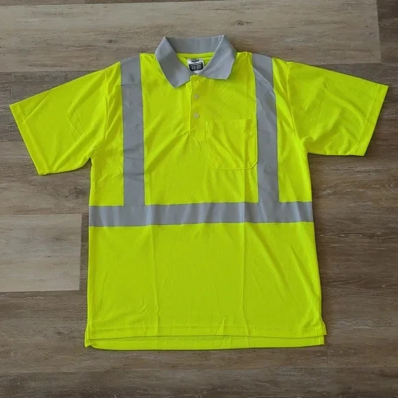 NWOT Ergodyne GloWear 8295 ANSI High Visibility Reflective Polo Shirt Size S