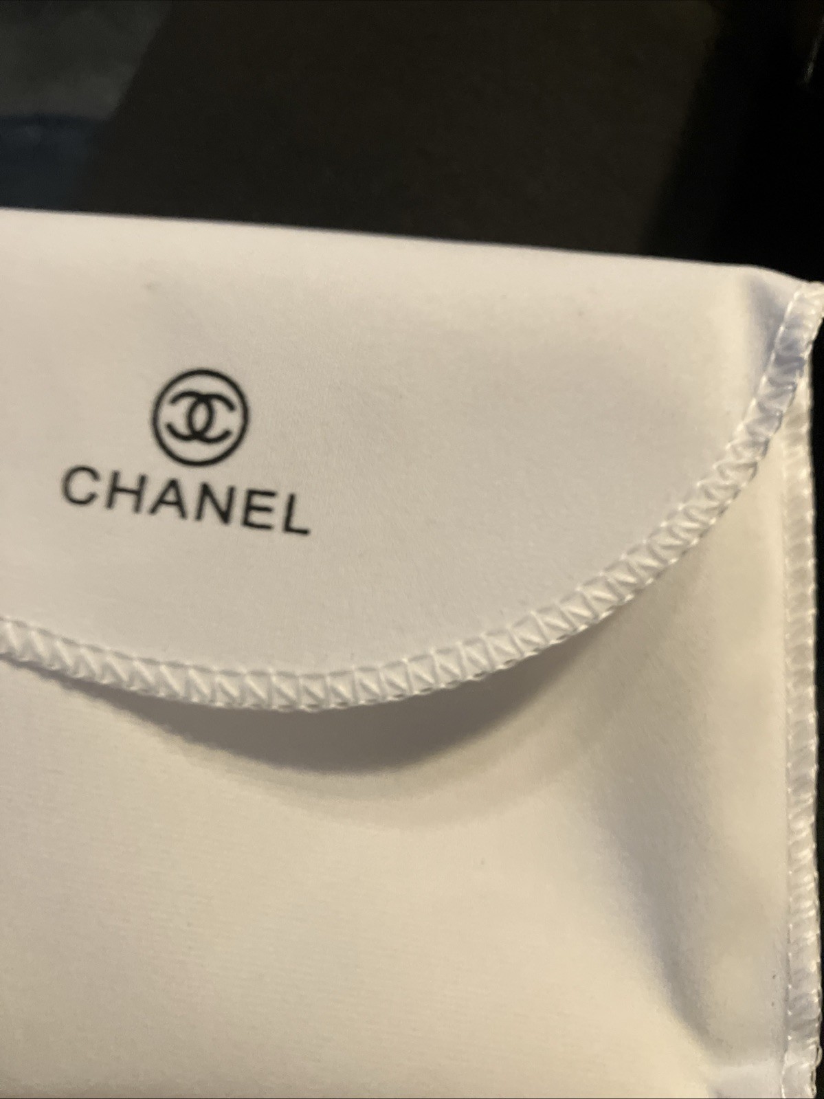 CHANEL Matelasse Coco Mark Lambskin Black Trifold Long Flap Wallet
