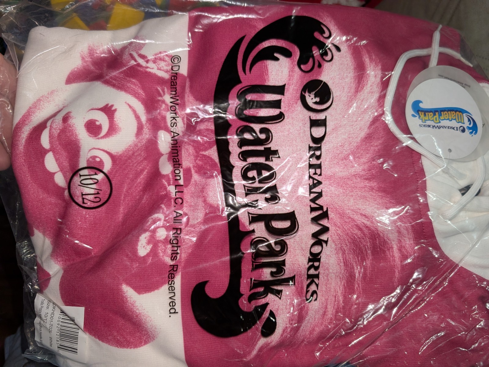 Dreamworks Waterpark TROLLS american dream Kids Hoodie Size 10/12
