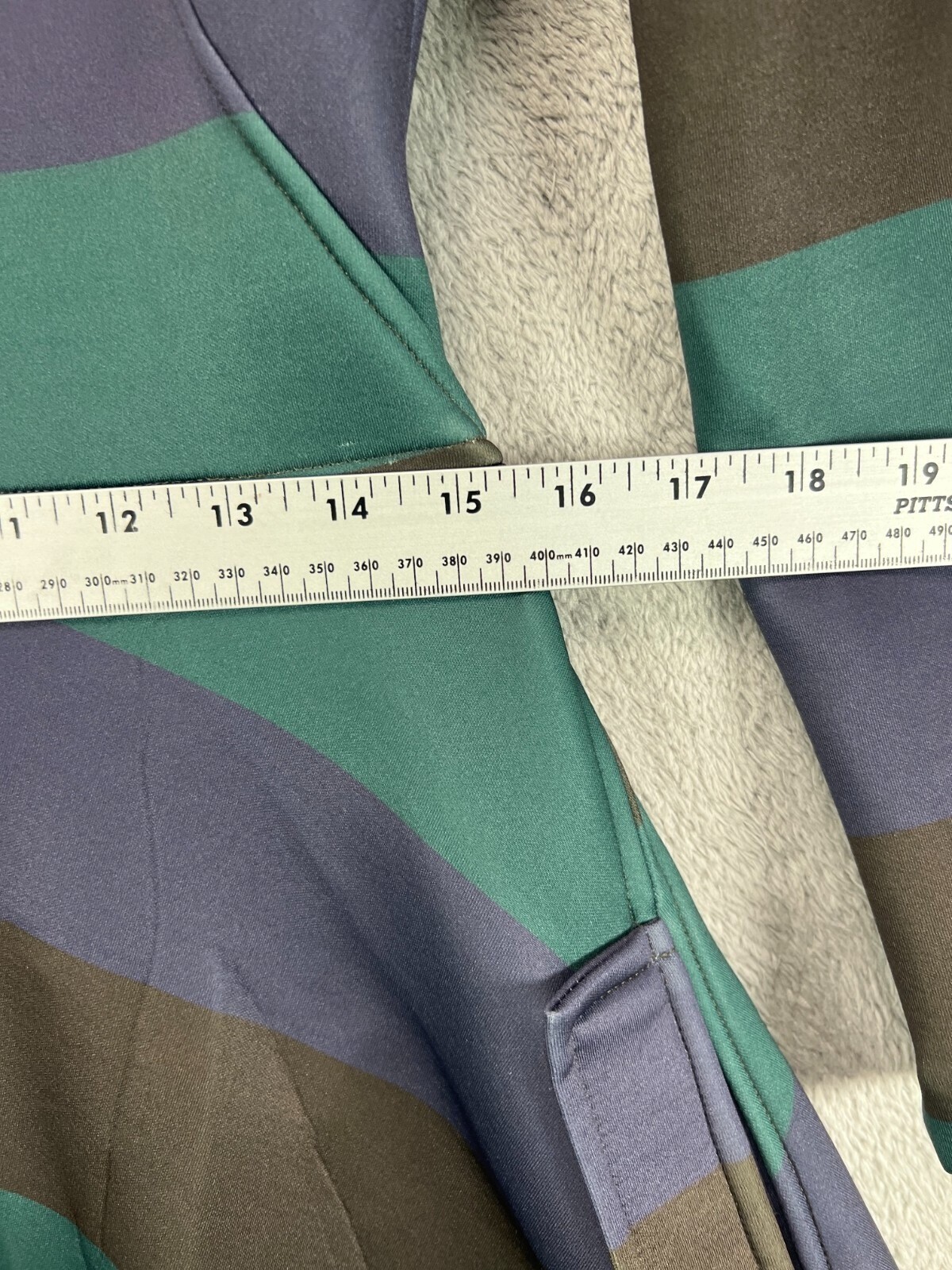 HAODUOYI Juniors 2XL Dress Green Stripe A Line Flare Open Back Long Sleeve NWT