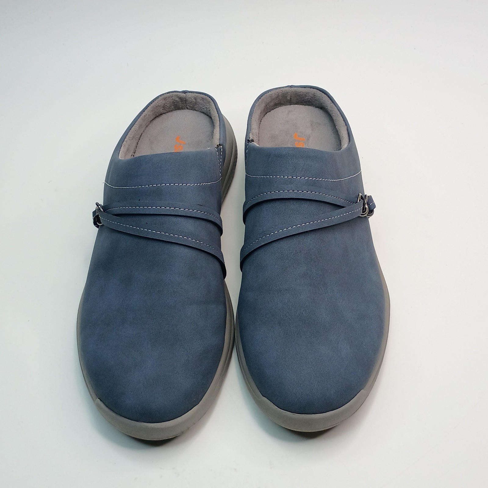 J Sport Gina Mules Women Size 8 Navy Blue Cushioned Memory Foam S5GNA73