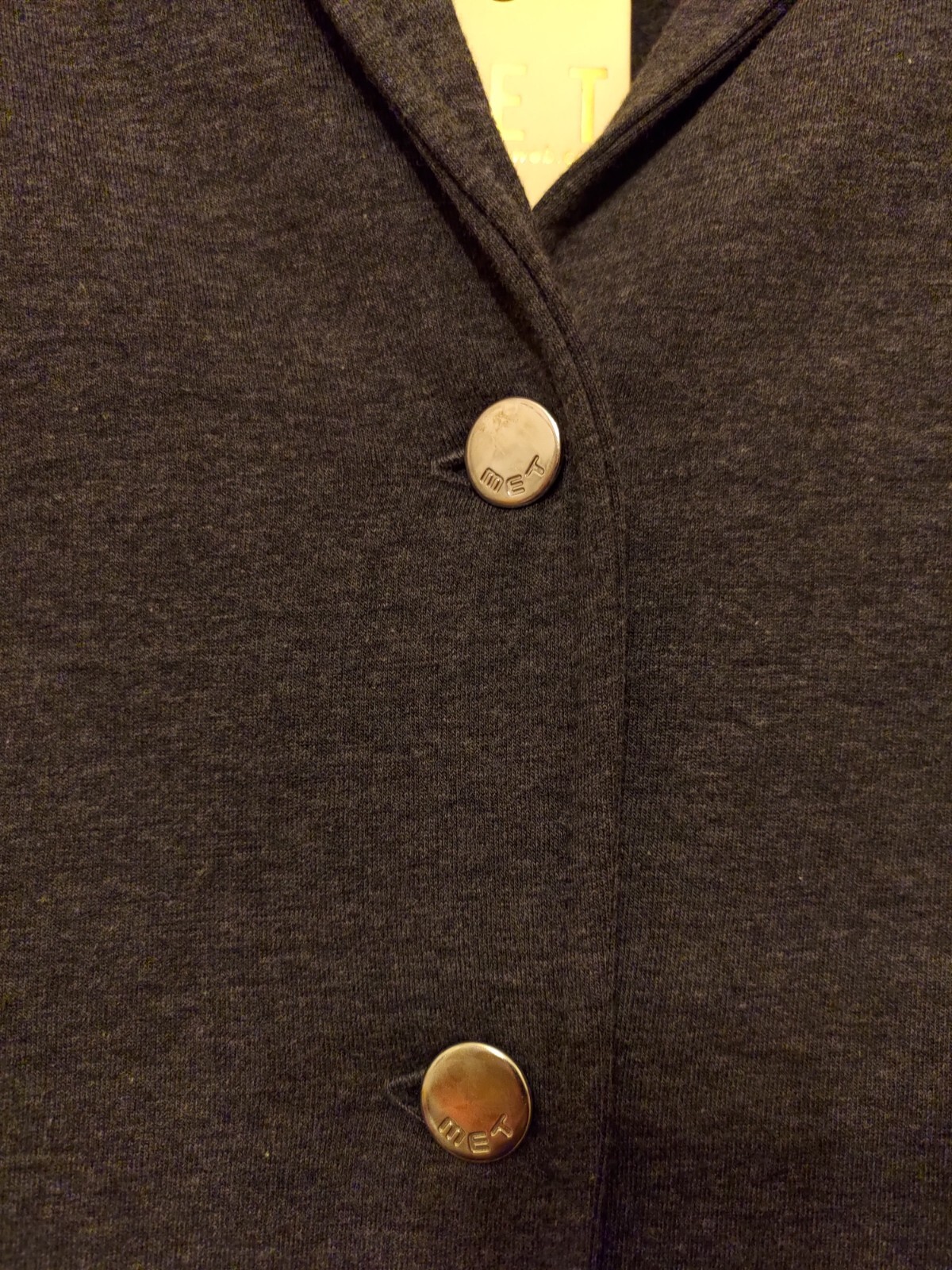 Met Grey Gauze Stretch Sweatshirt Coat
