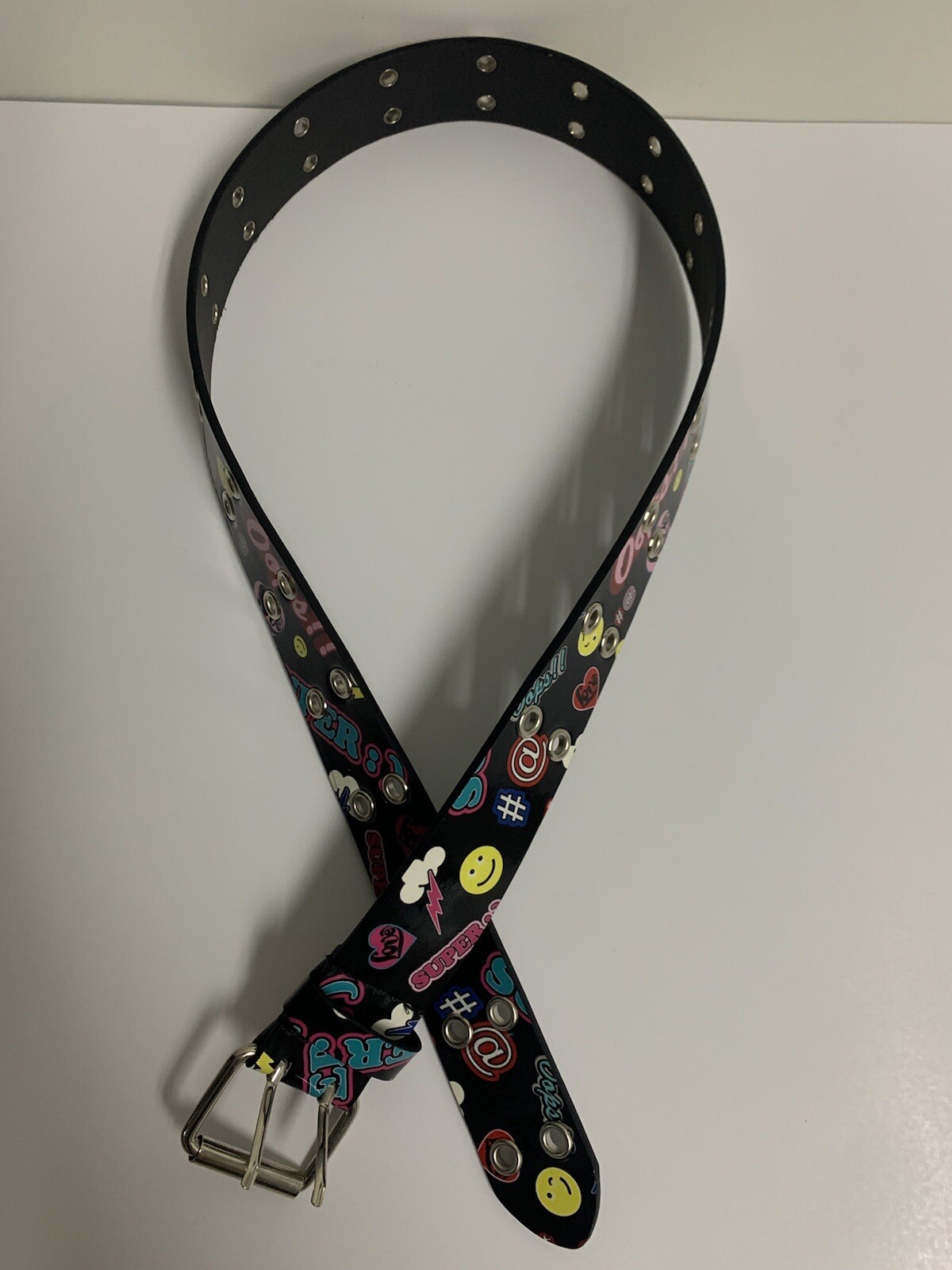Happy Friendly Love Logos Man Made Material Belt Size Small Color Black