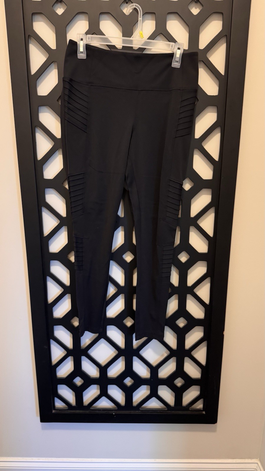 ATHLETA Delancey Zip Ankle Moto Tight Black Size Large