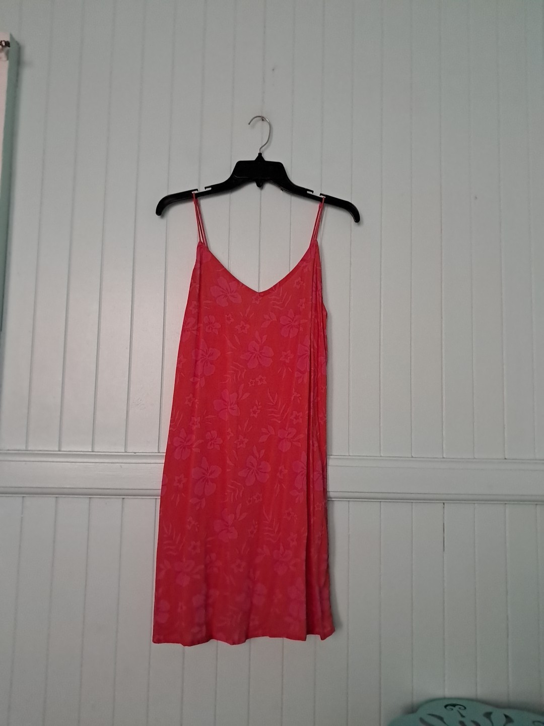 Mai Swimwear Bali Cover-Up Slip Dress Sz S Bamboo Fabric Hawaiian Aloha Print