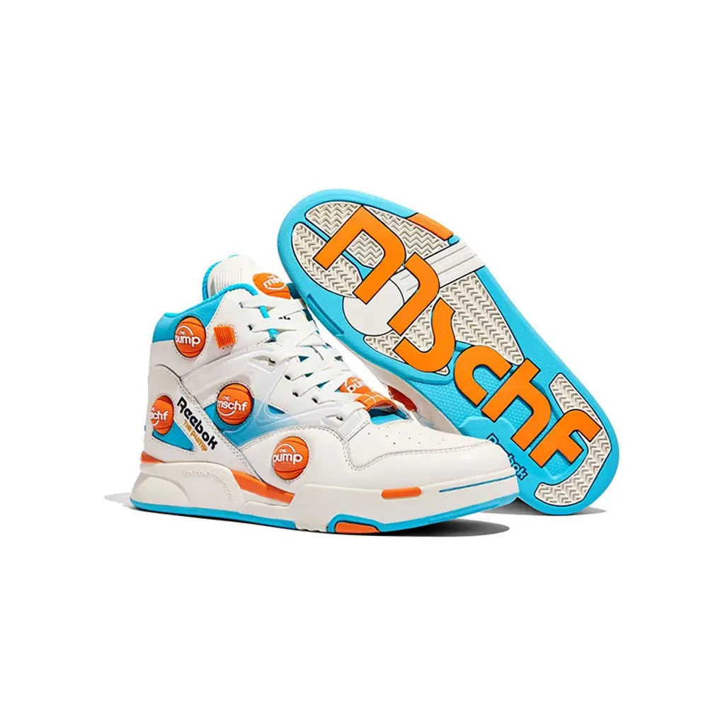MSCHF x Reebok Omni Zone IX Pump size 9. Blue Orange MSCHF013. Shaq Attaq