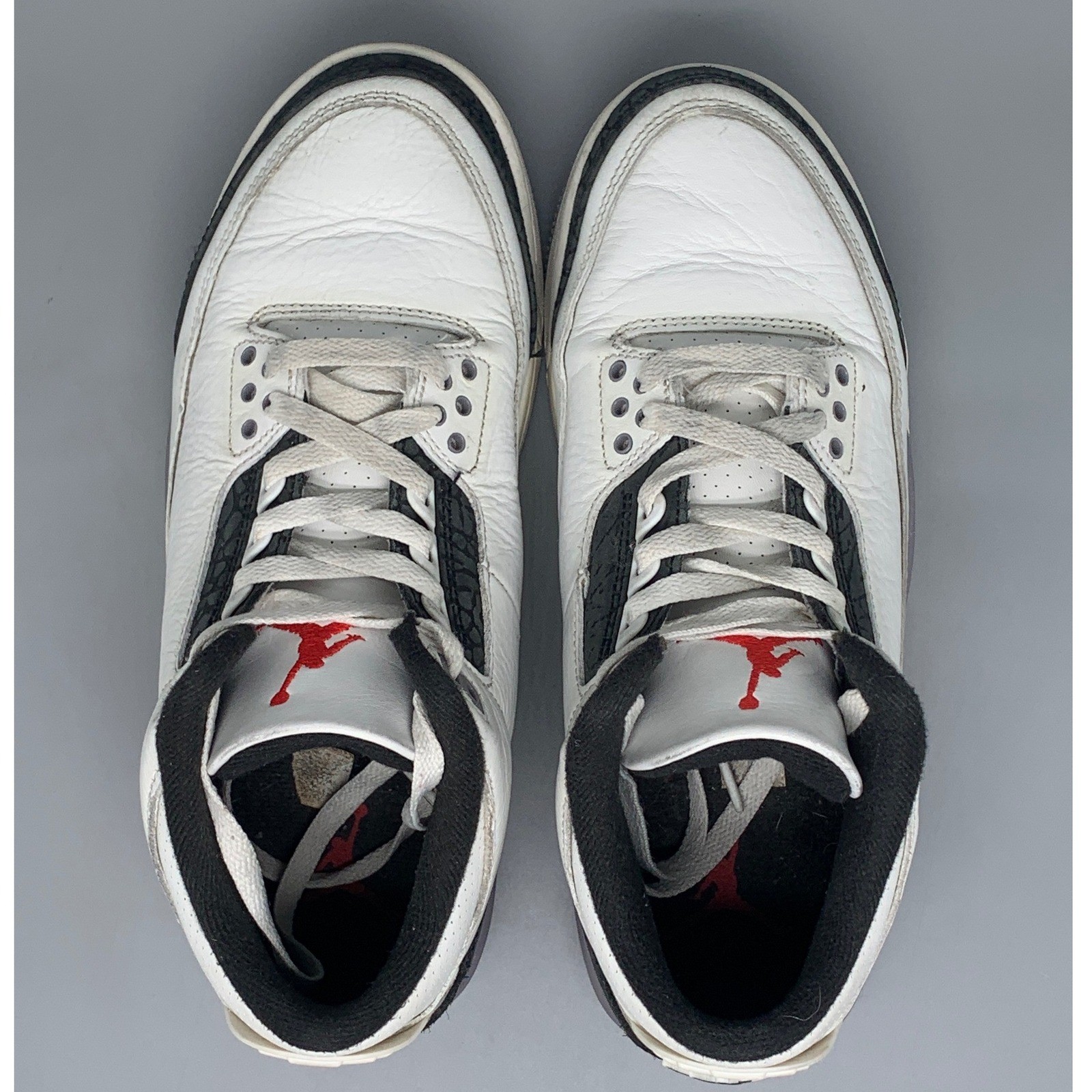 Jordan 3 Retro Cement Grey Basketball Shoes CT8532-106 Men’s Sz 8.5