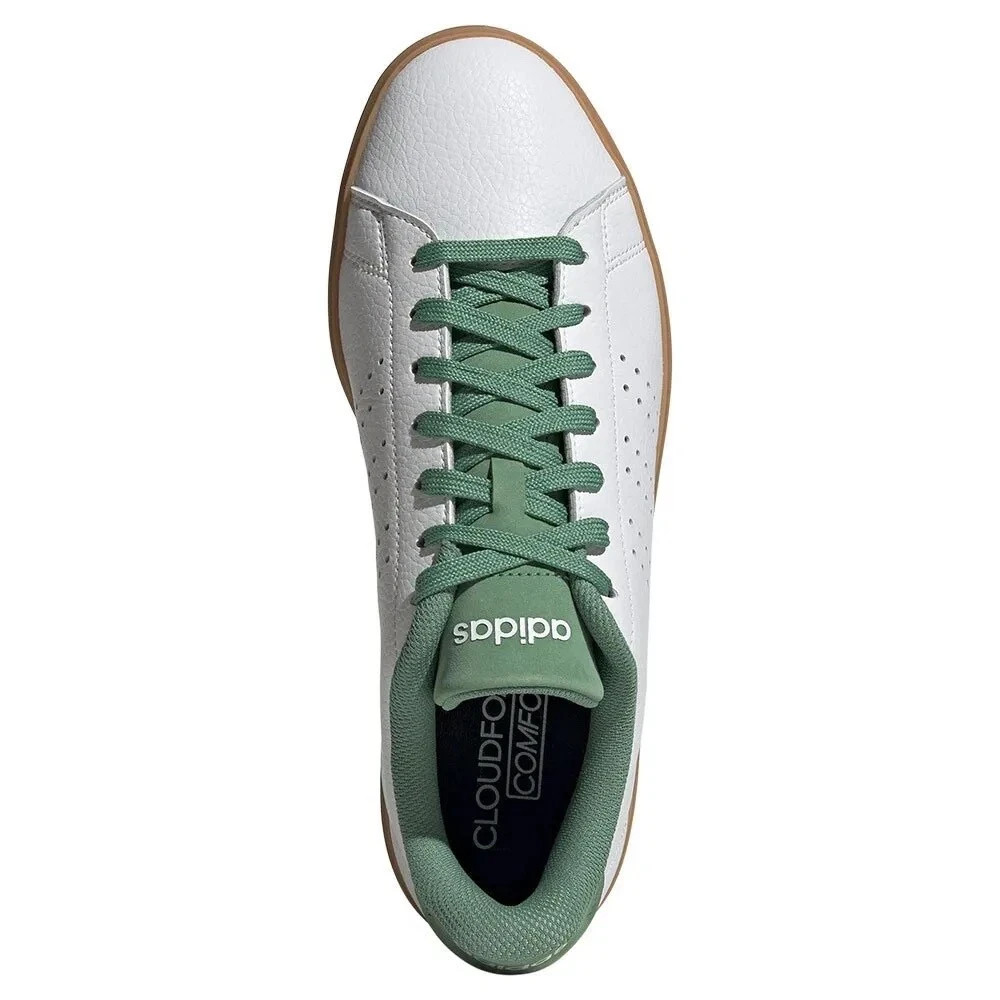 Adidas Advantage 2.0 Casual Tennis Shoes White Green Gum IG9172 Mens Size