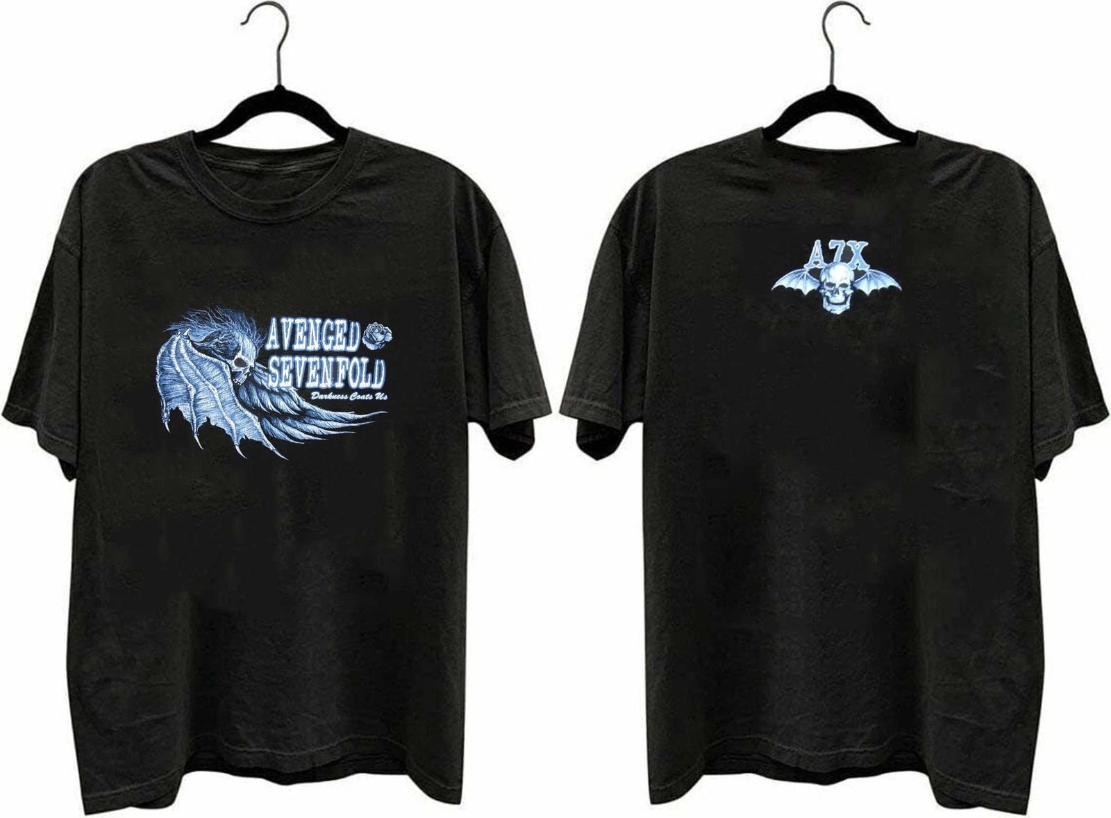 Vtg Avenged 1Sevenfold A7X Darkness Coats Us Cinder Block T Shirt S-5XL