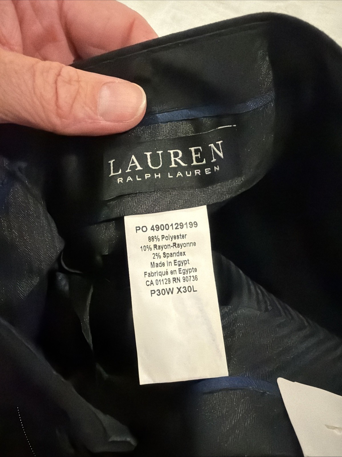 NWT Lauren Ralph Lauren UltraFlex Classic Fit Dress Pants – Black – 30w x 30L
