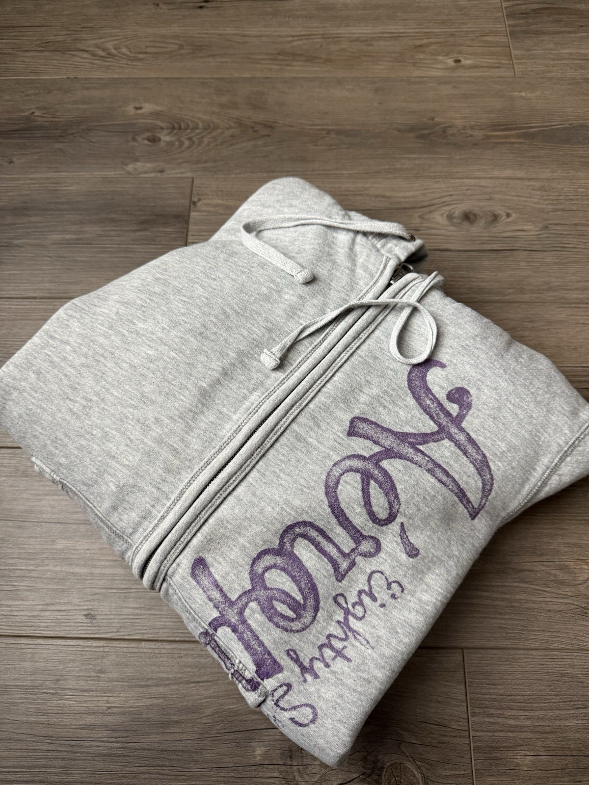 Aéropostale Women’s XL Gray Full Zip Hooded Lined Hoodie w/ Pockets Logo