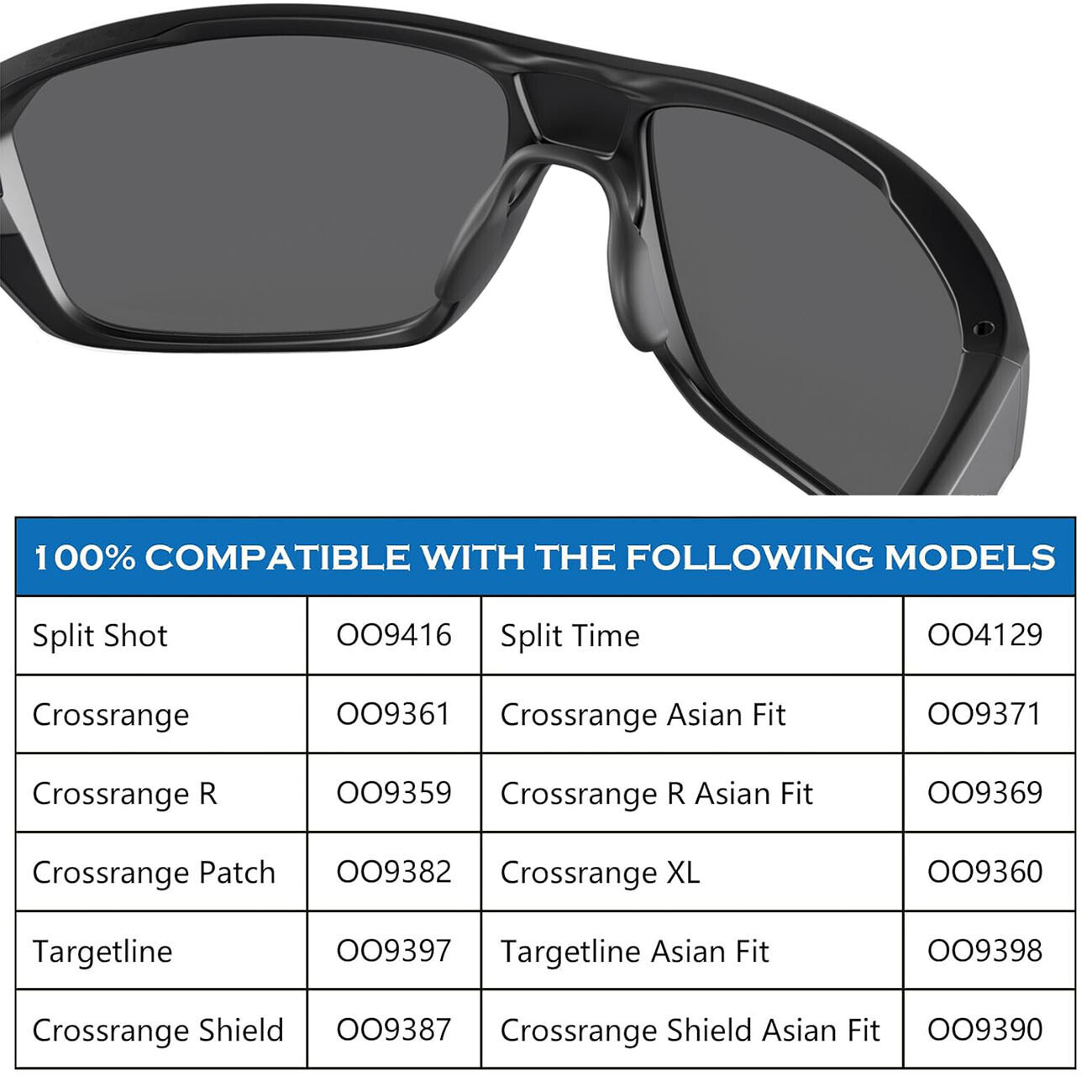 Replacement Nose Pads Nosepiece for Oakley Split Shot OO9416 Split Time OO4129
