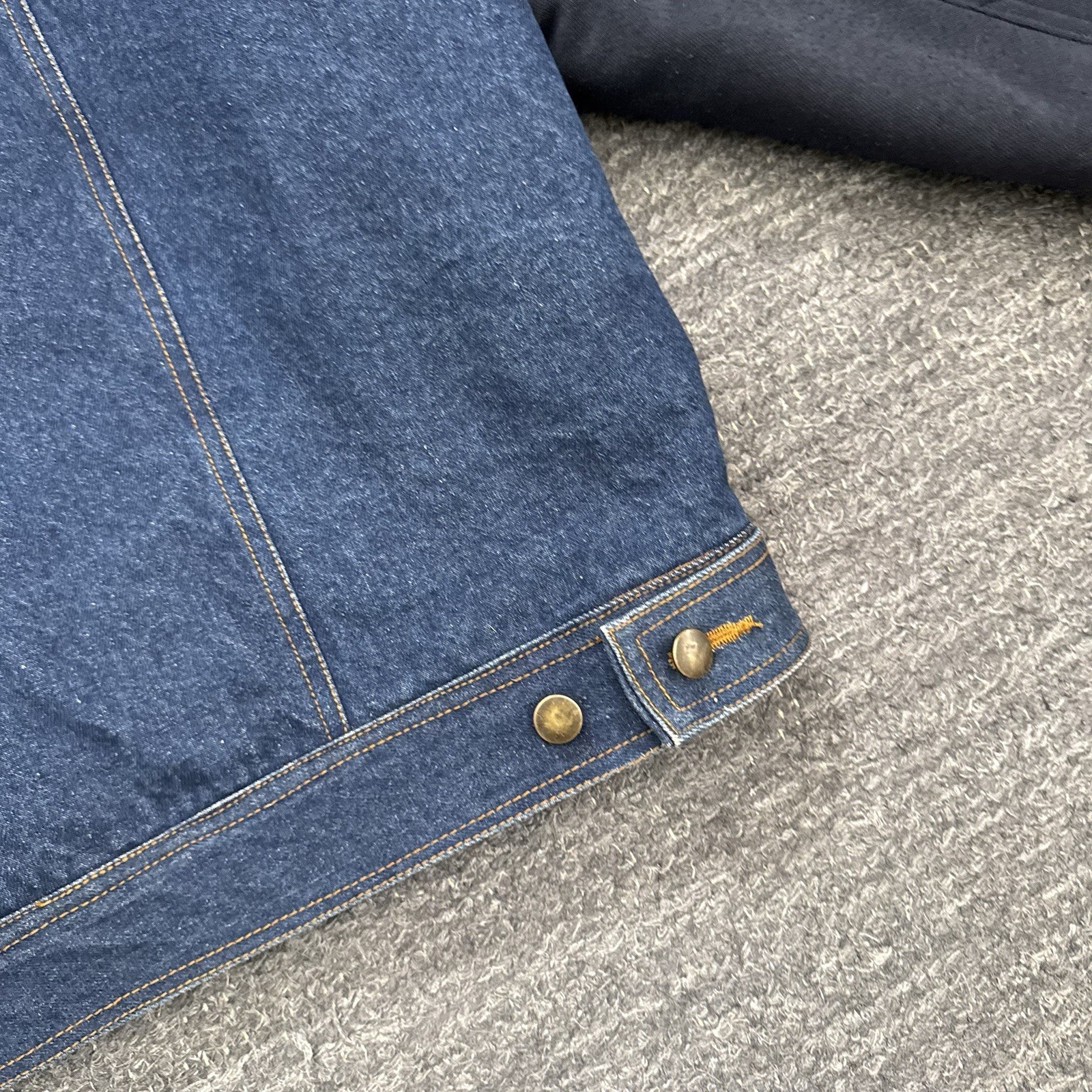 Sukoda Denim Jacket Men 1XB Hoodie Workwear 90s Hip Hop Grunge Jean Heavy Twofer