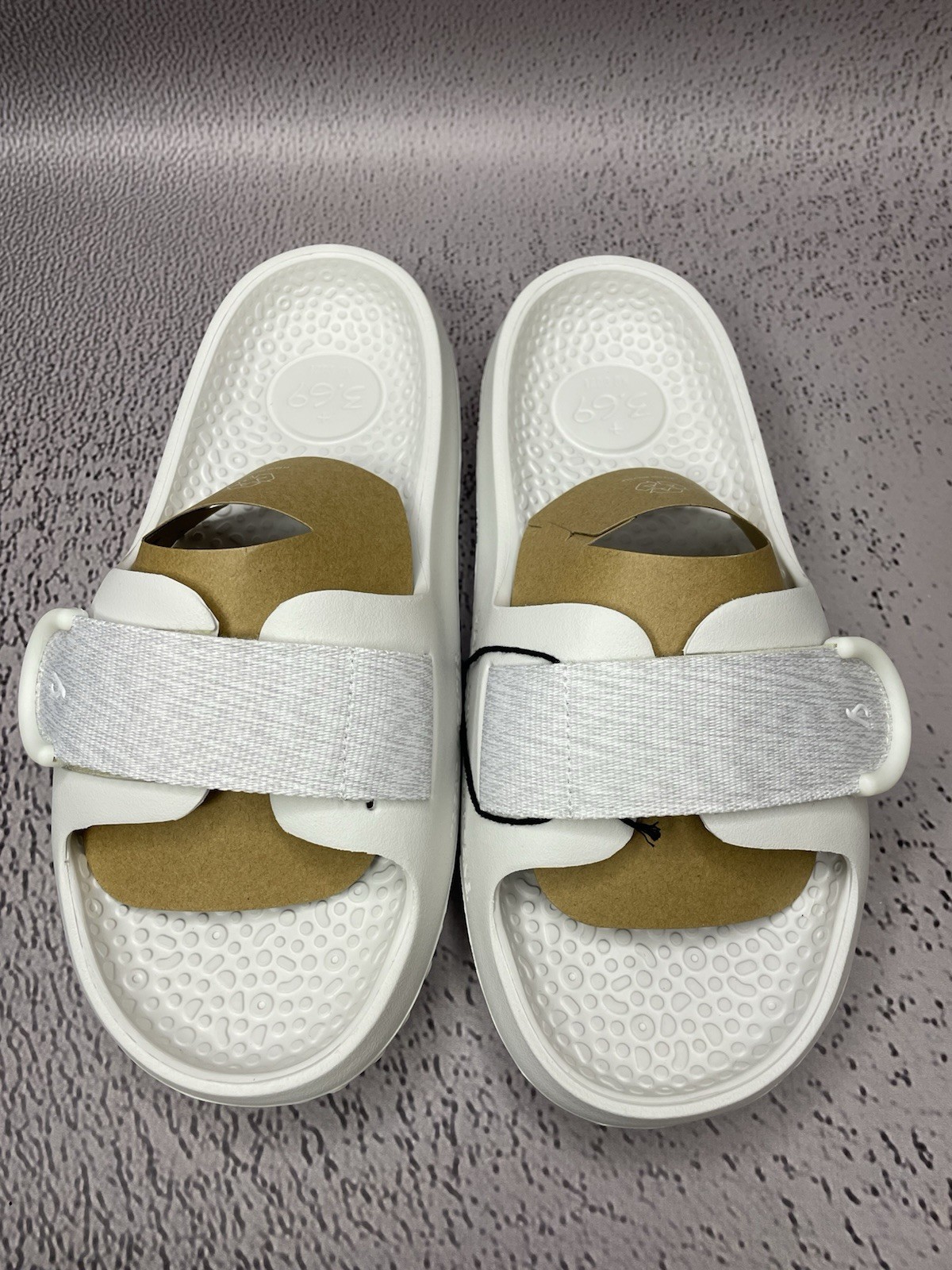 Allbirds Unisex Sugar Slide Sandals White Blizzard Eco Friendly Size W 13 M 11
