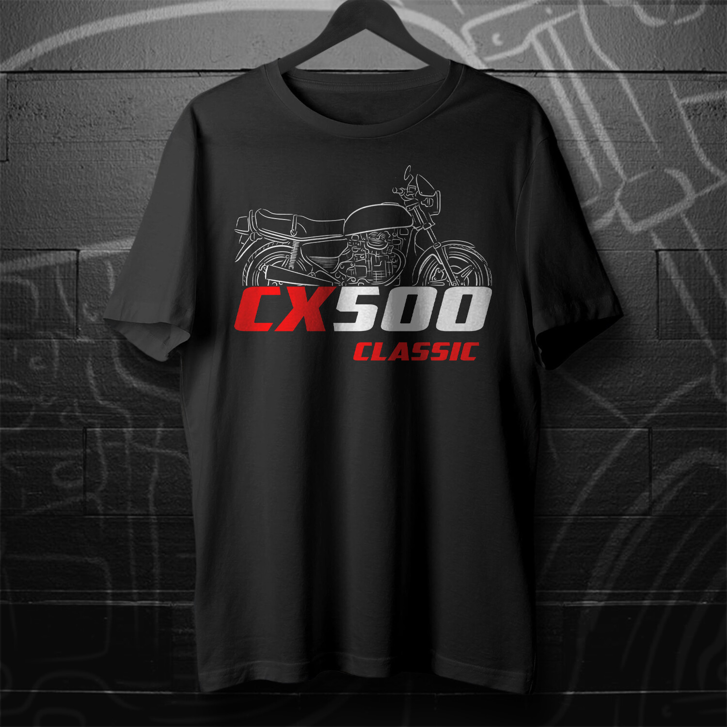 Honda CX 500 Classic &Turbo & Custom 1978-1983 – Motorcycle T-Shirt for Riders