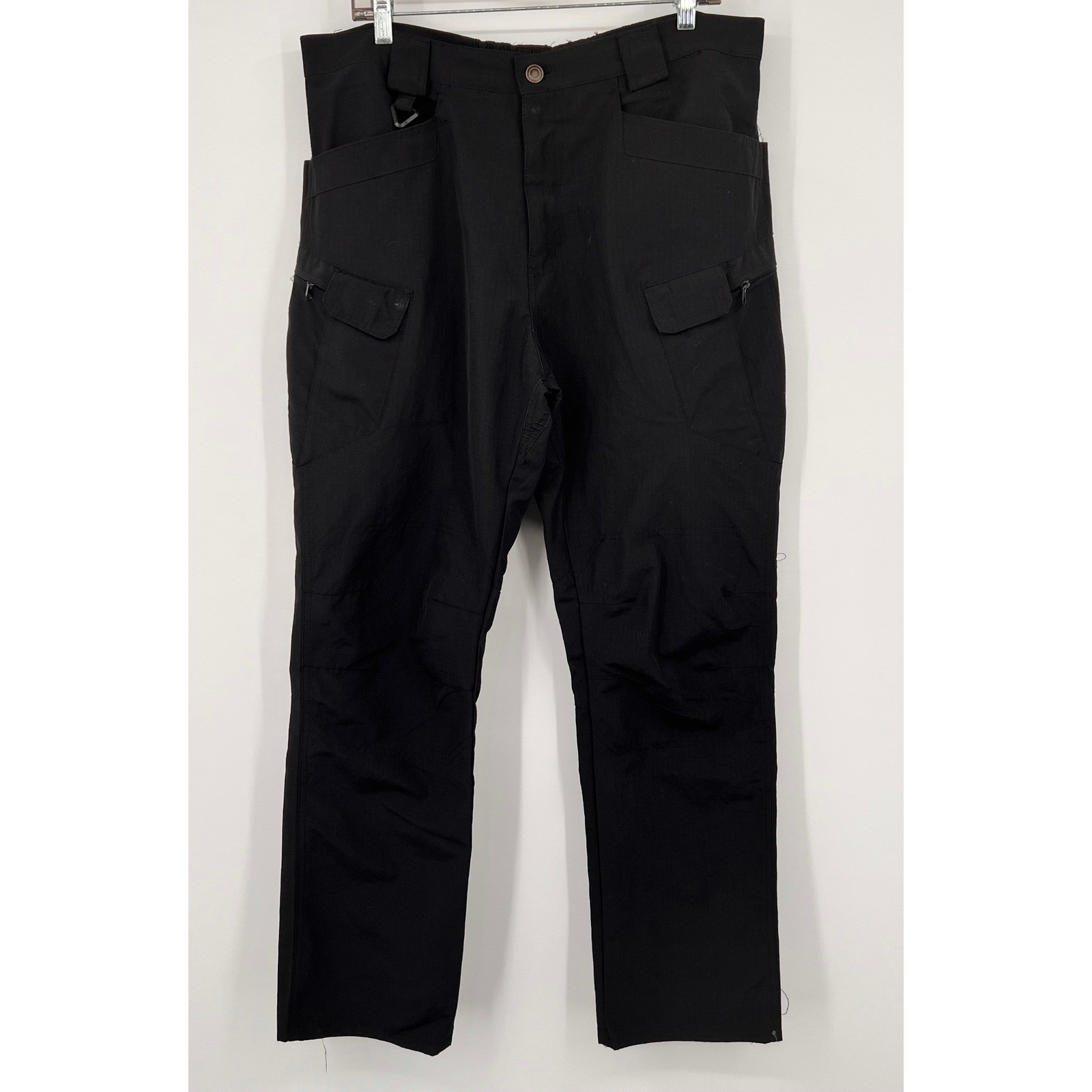 Mens Black Tactical Ripstop Cargo Pants Utility Work Outdoor Trousers Size XL