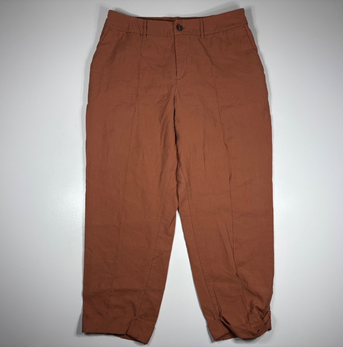 A New Day Lounge Joggers Women 16 Orange Rolled Cuff Casual Travel Beach