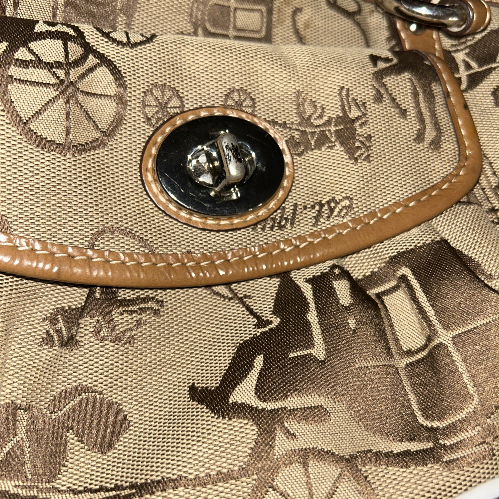 VTG Coach Leah Small Crossbody F14855 Convertible Shoulder Handbag Purse Satchel