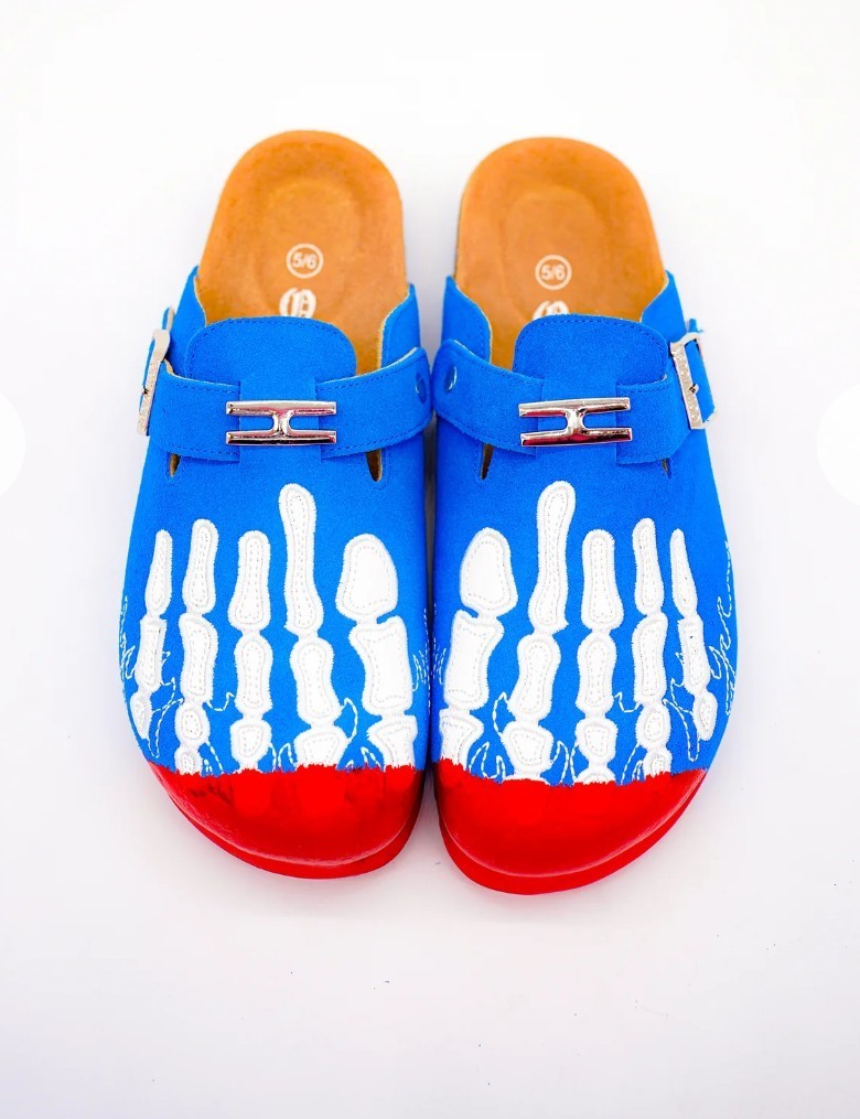 Octavius Marks Edge of the Earth Collab Blue/White red dipped size 9/10