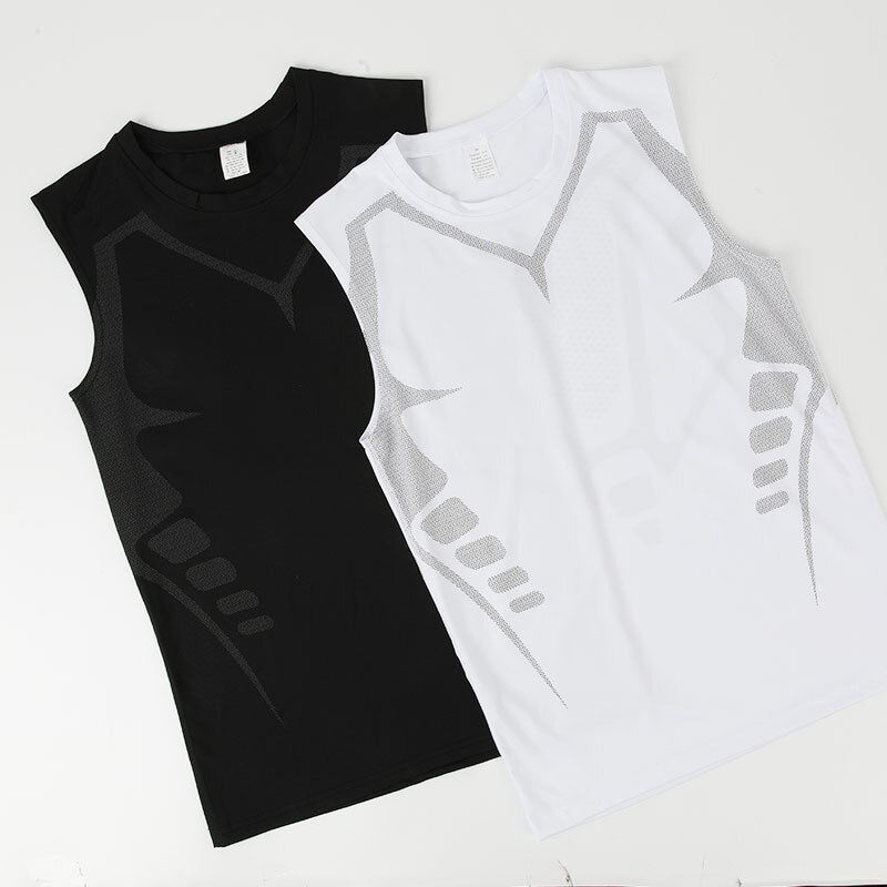 Men Compression Shirt Version Ionic Shaping Sleeveless Vest Tank Top S-2XL