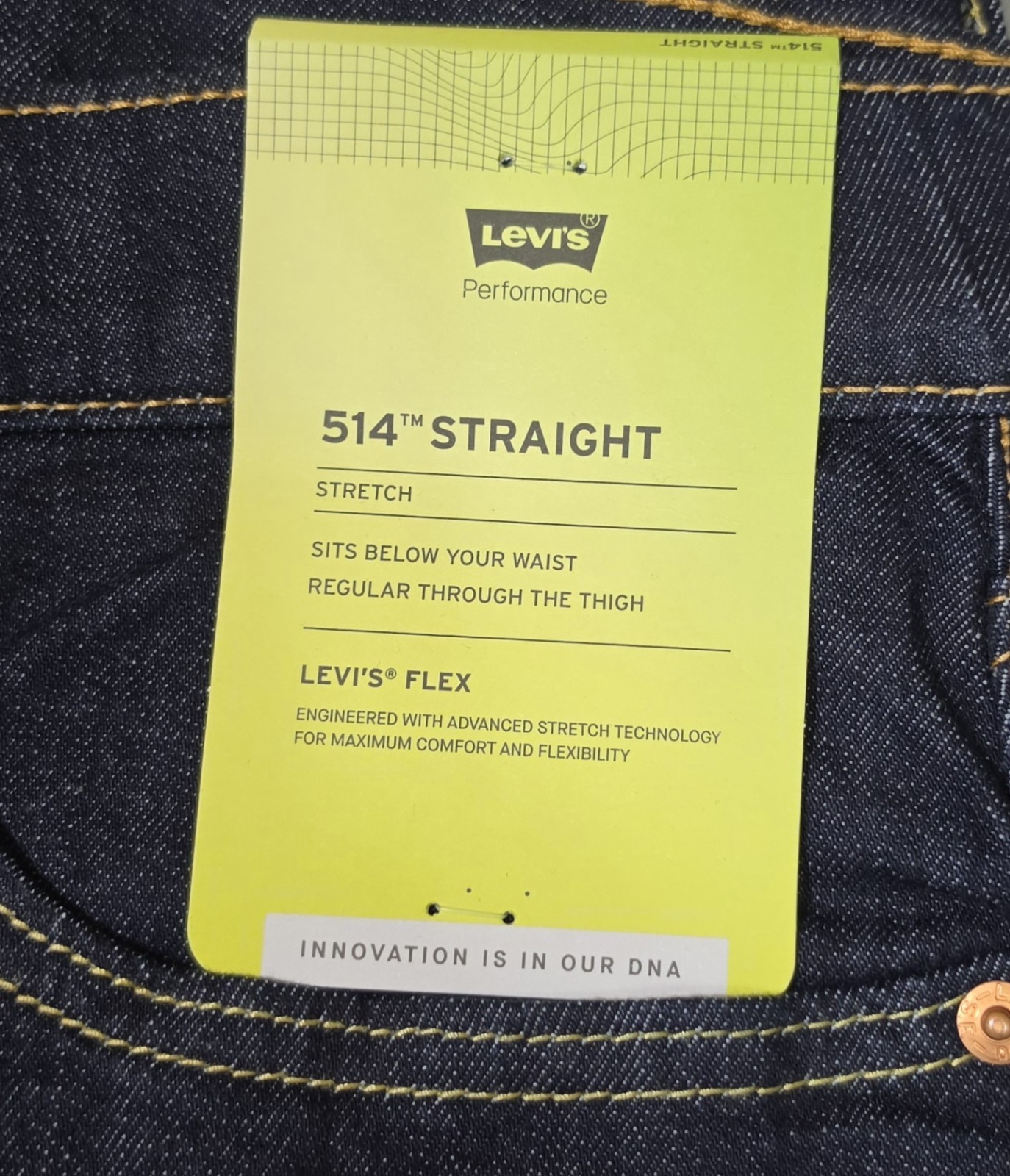 Levi’s 514 Flex Jeans Men’s 34 W x 34 L Straight Leg Stretch Levis