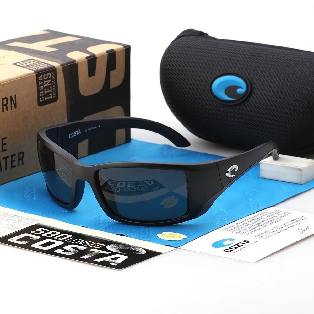 New in box Costa BlackFin Black/Grey 580p Polarized Sunglasses