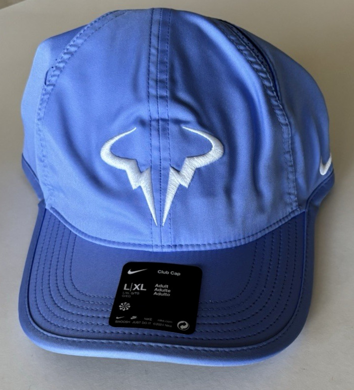 Nike Dri Fit Rafa Hat Size L/XL Nadal Tennis Club Cap FB5600-494 Royal Pulse NWT