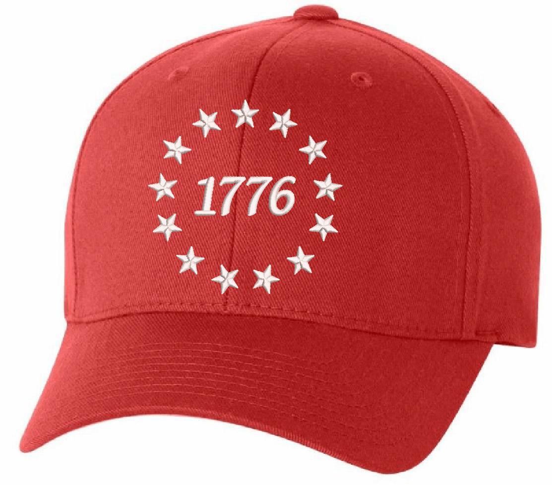 1776 Stars Embroidered FLEX FIT Hat – Declaration of Independence Hat – Various