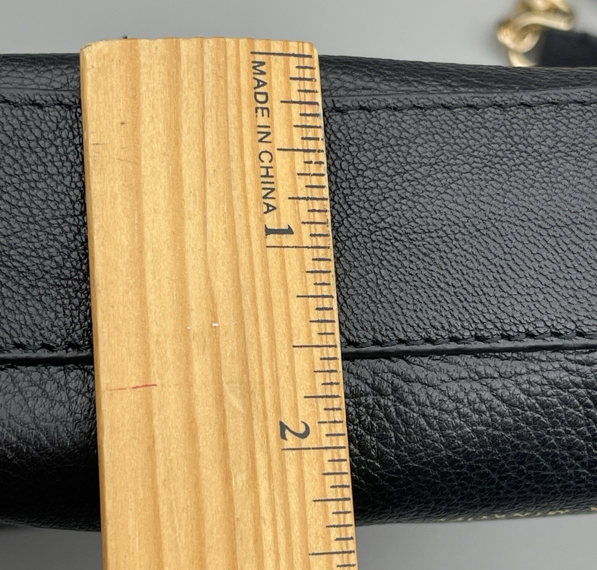 Rebecca Minkoff Women’s M.A.B. Crossbody Gold Studs Pebbled Black Leather Purse