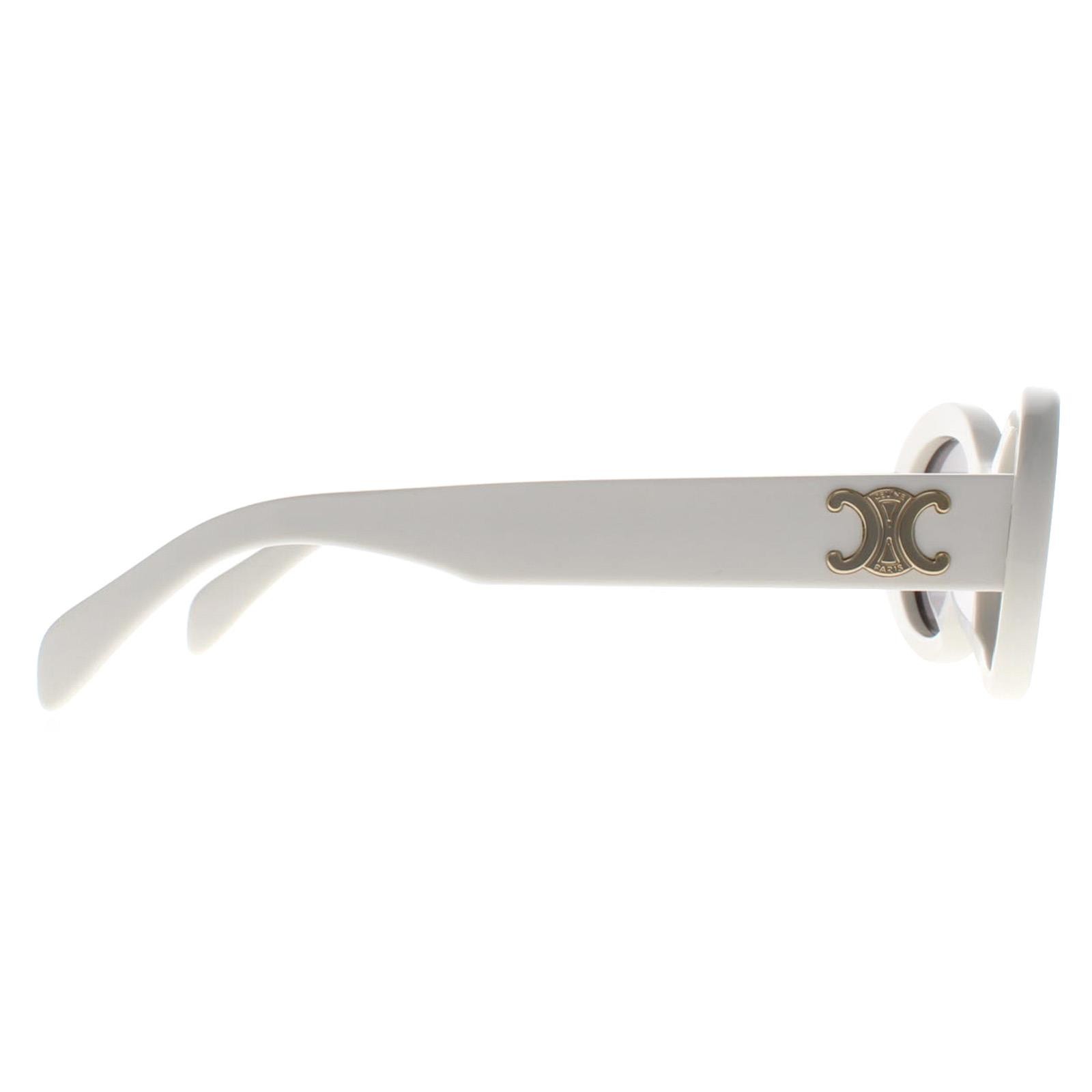 Celine Sunglasses Triomphe CL40194U 25A Ivory Smoke Gray