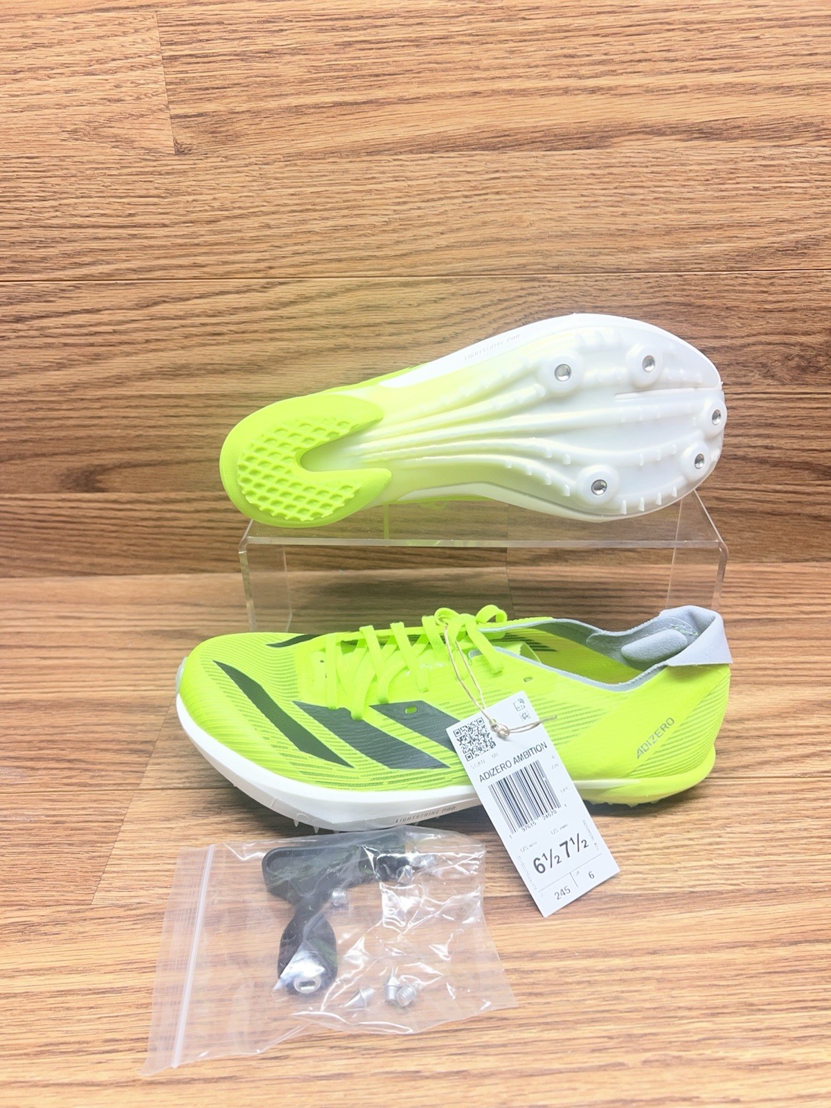 Adidas Adizero Ambition Lucid Lemon Black Track & Field IH5798 Mens Size 6.5 New