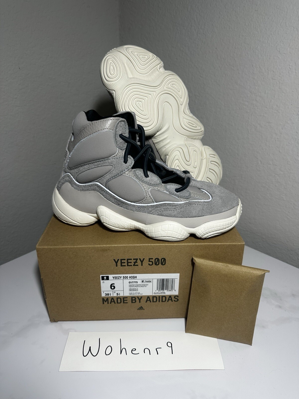 Size 6 – adidas Yeezy 500 High Mist Stone – Brand New