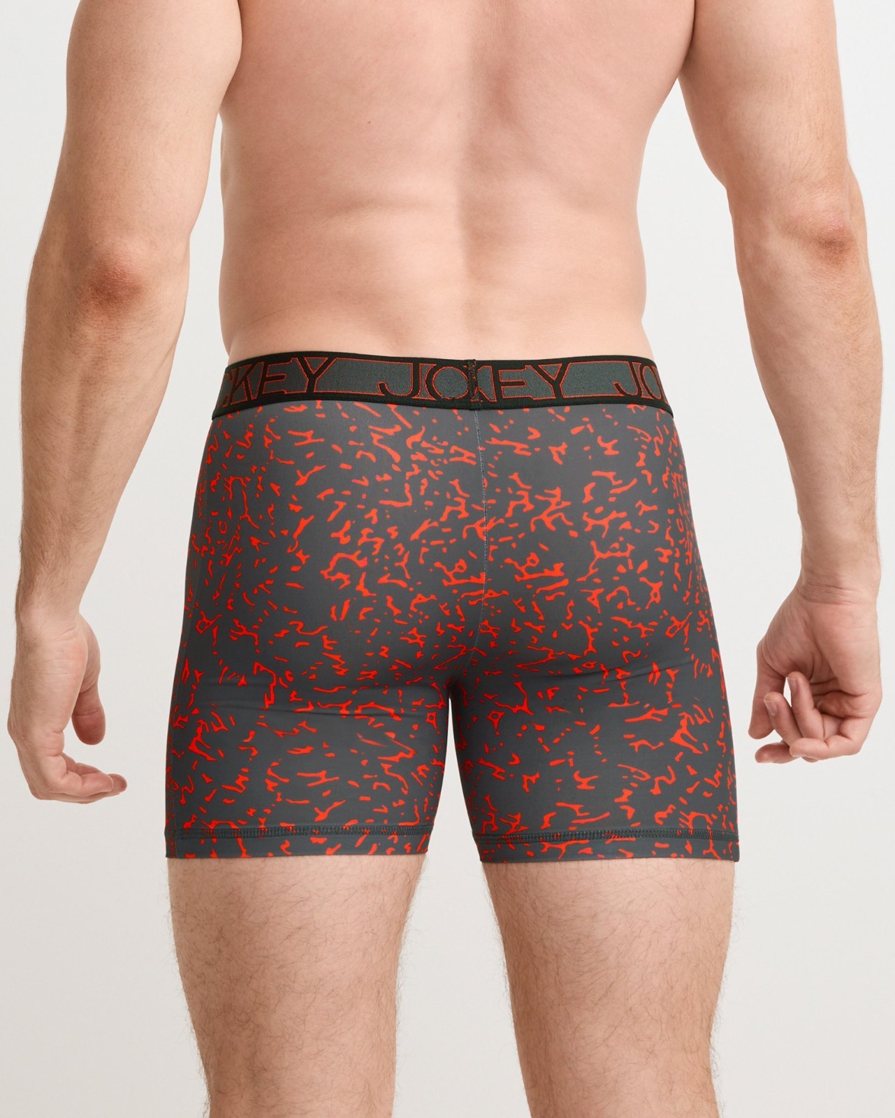 Men’s Jockey Underwear Active Microfiber 5″ Boxer Brief – 3 Pack/ striated steel