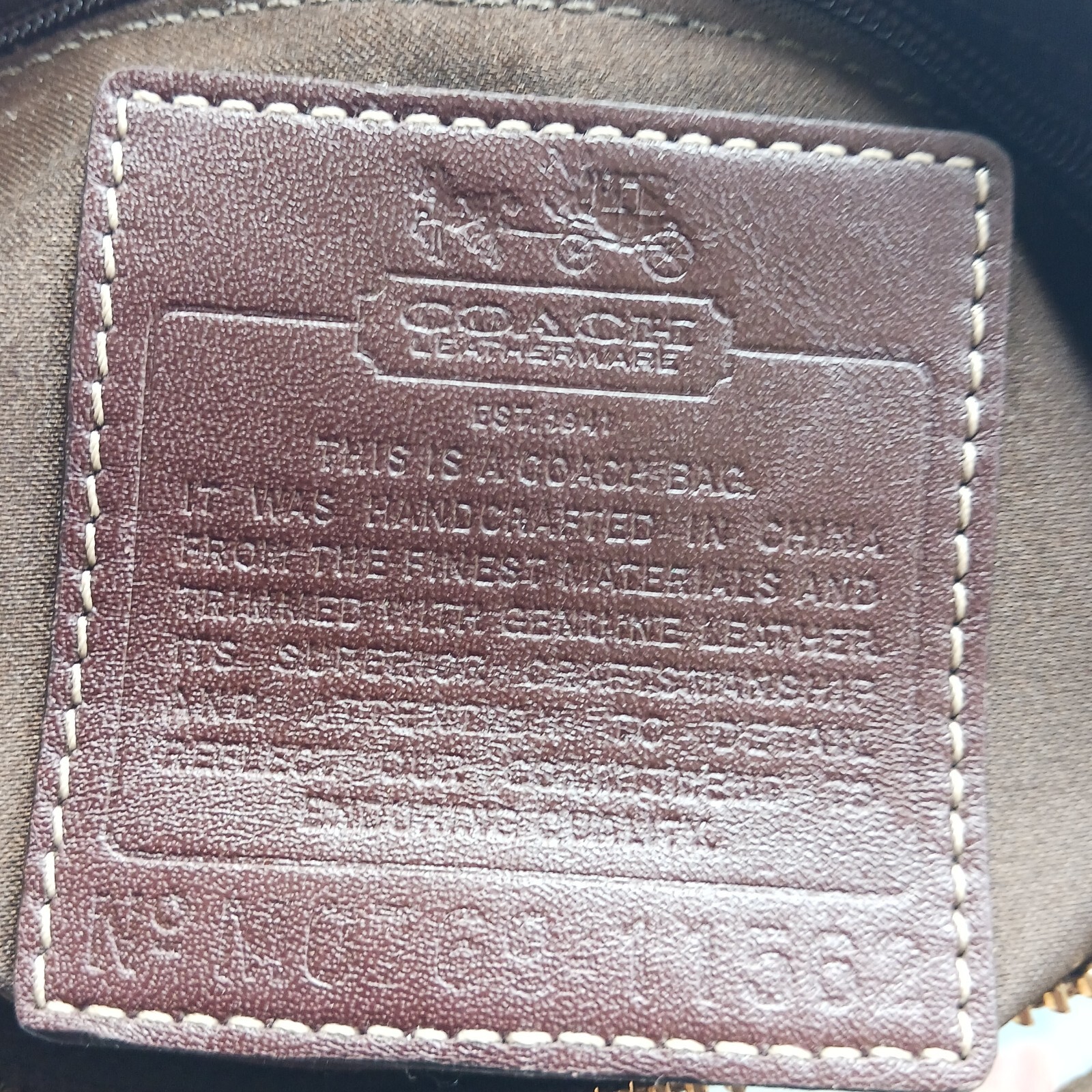 Coach 11562 Signature C Beige Coated Canvas & Patent LeatherBaguetteShoulder Bag