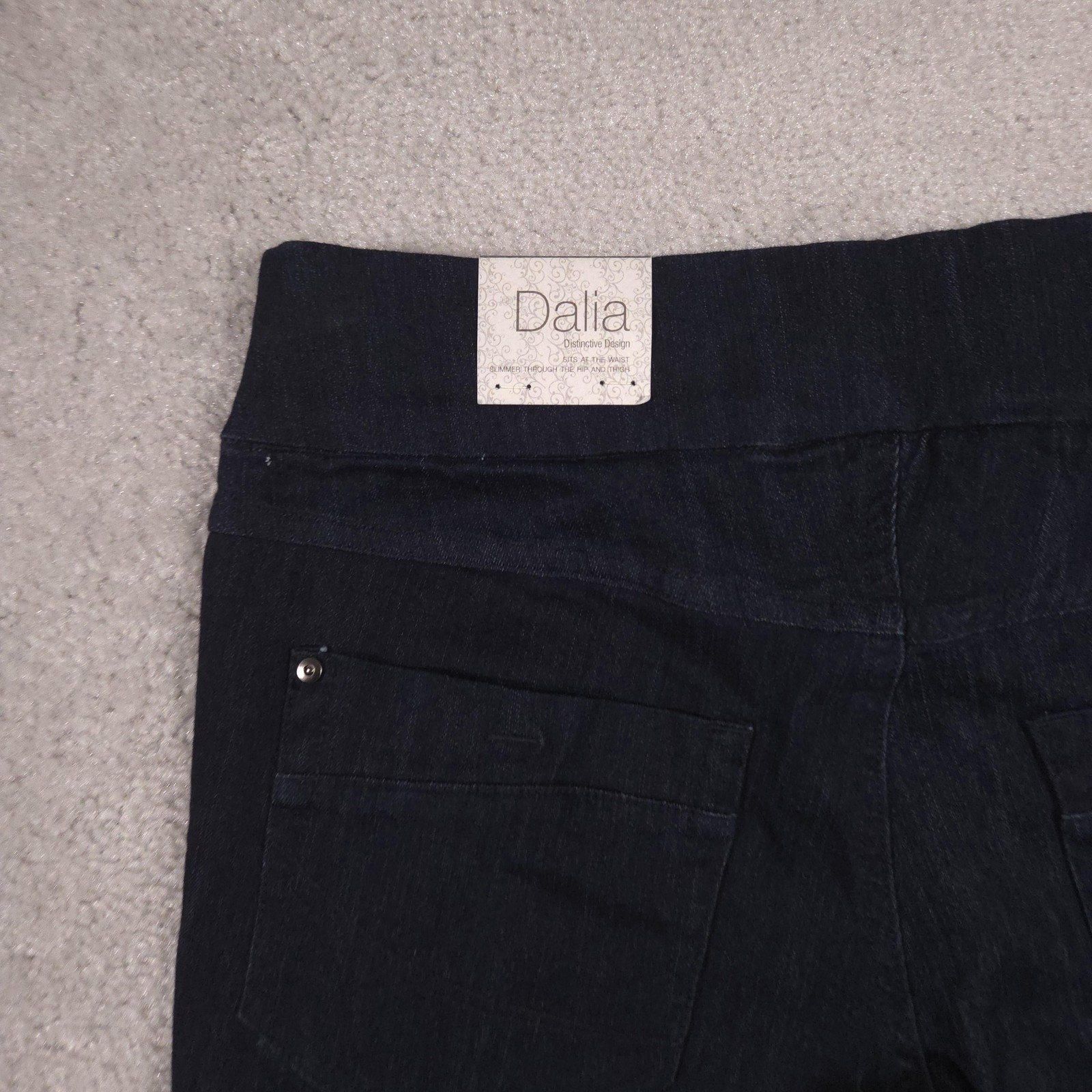 Dalia Jegging Jeans Womens 6 Blue Dark Wash High Rise Pull On Stretch Denim