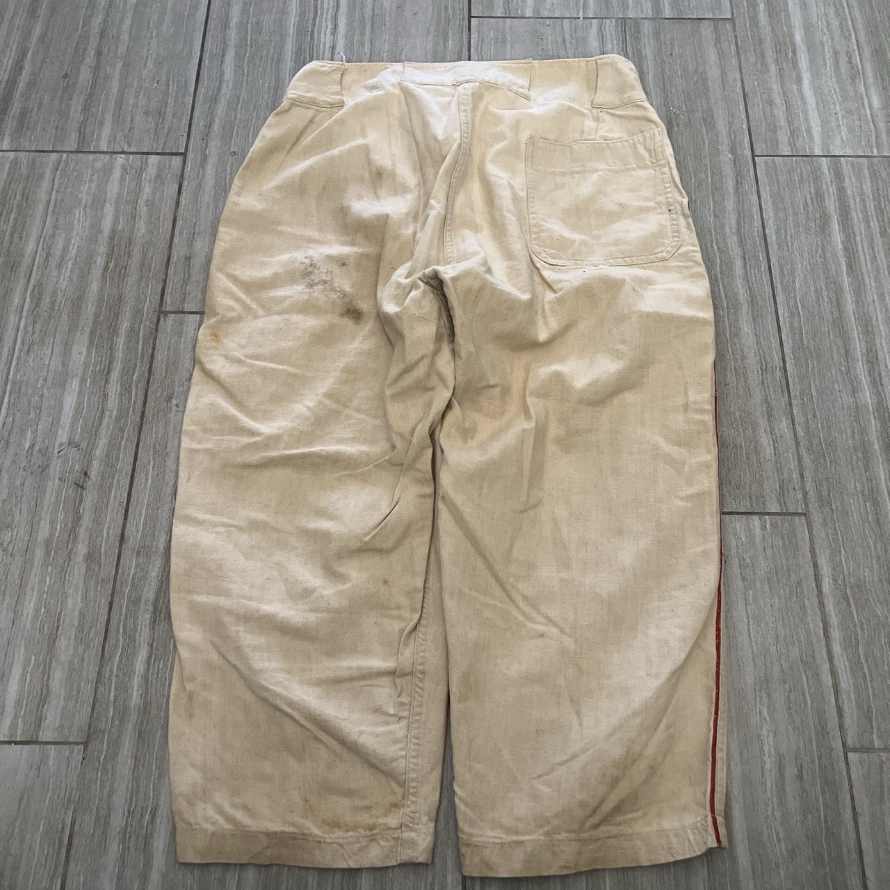30s / 40s true vintage Spalding Bros Men’s Beige Cotton Canvas Pants 34W